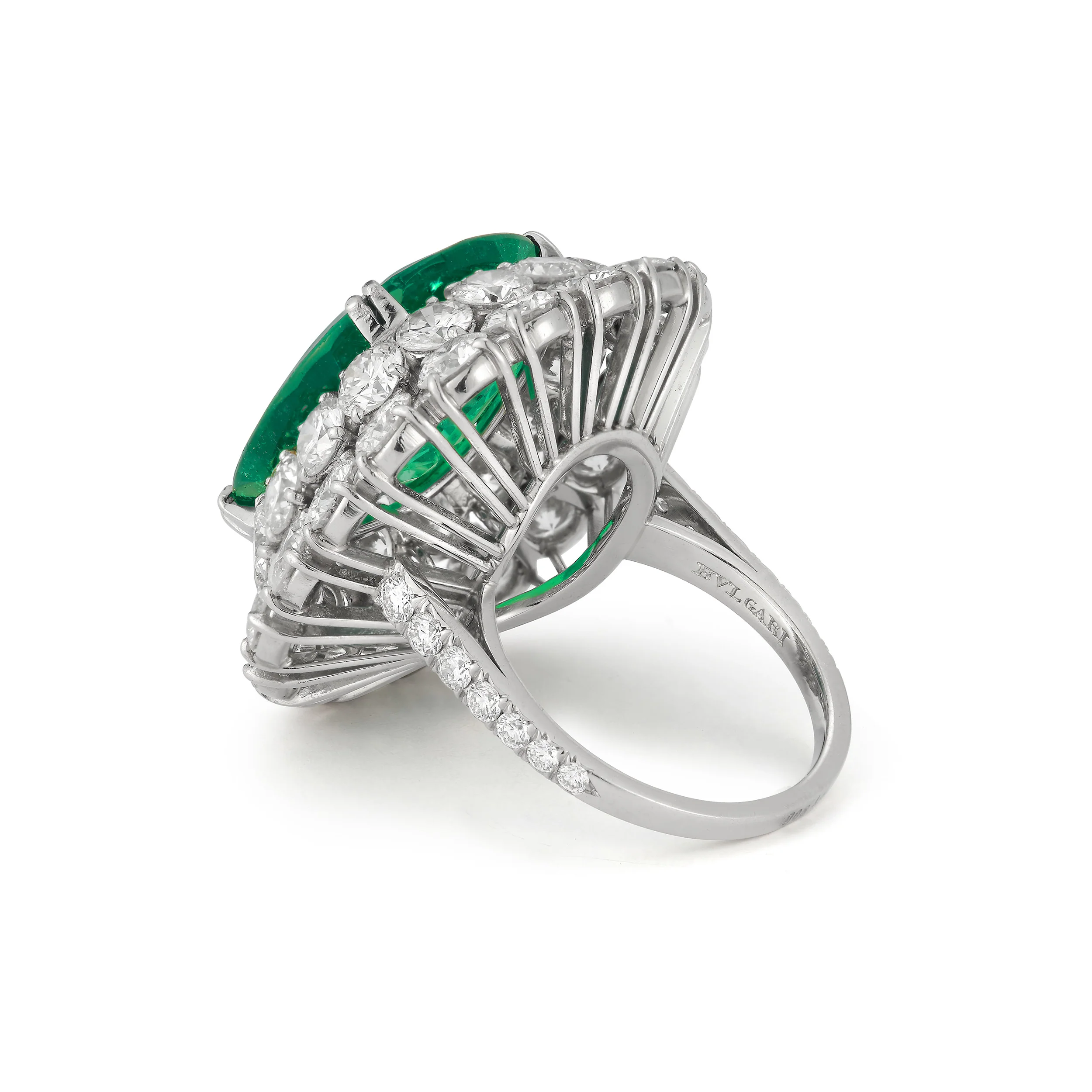 10.64 Carat Certified Colombian Emerald Ring by Bvlgari - Image 3