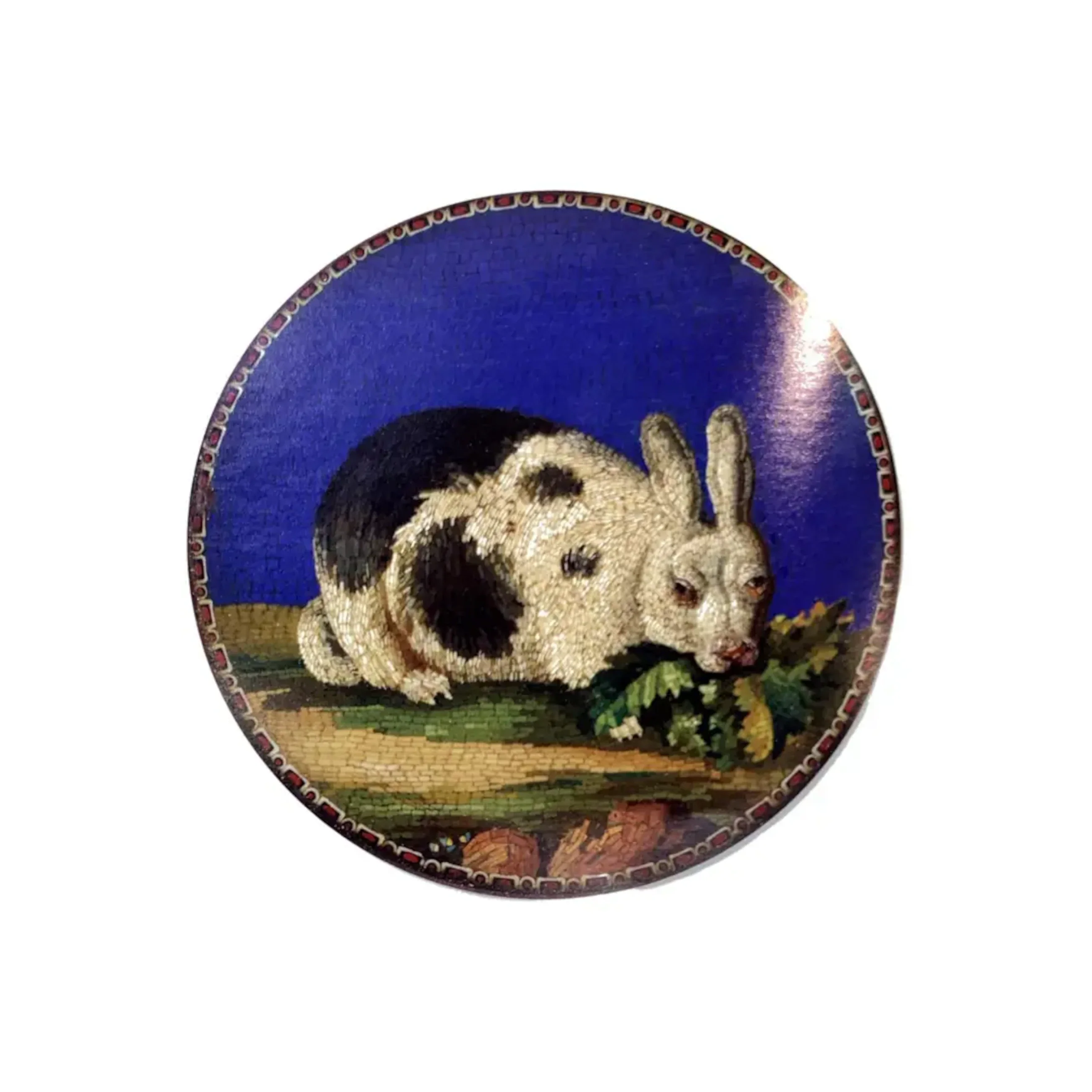 18th Century Giacomo Raffaelli Micro Mosaic Rabbit Plaque - Image 3