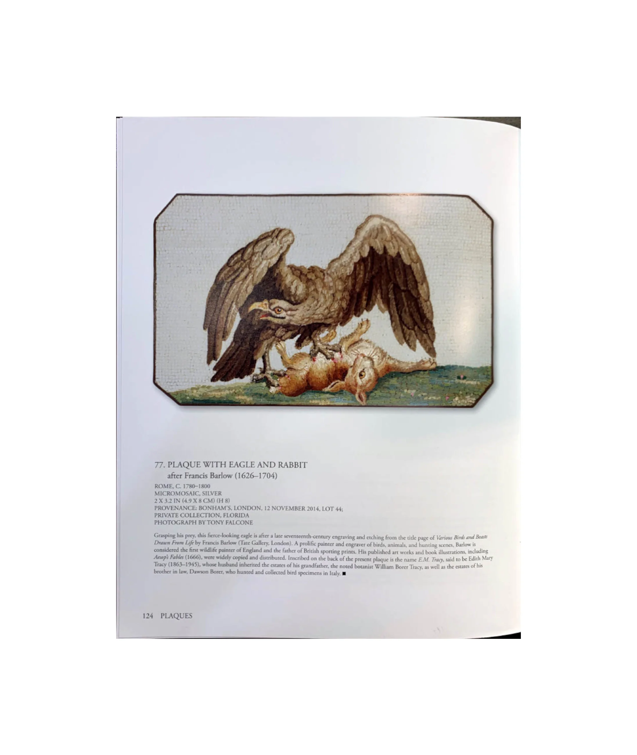 18th Century Hunting Eagle Micro Mosaic Plaque - Image 3
