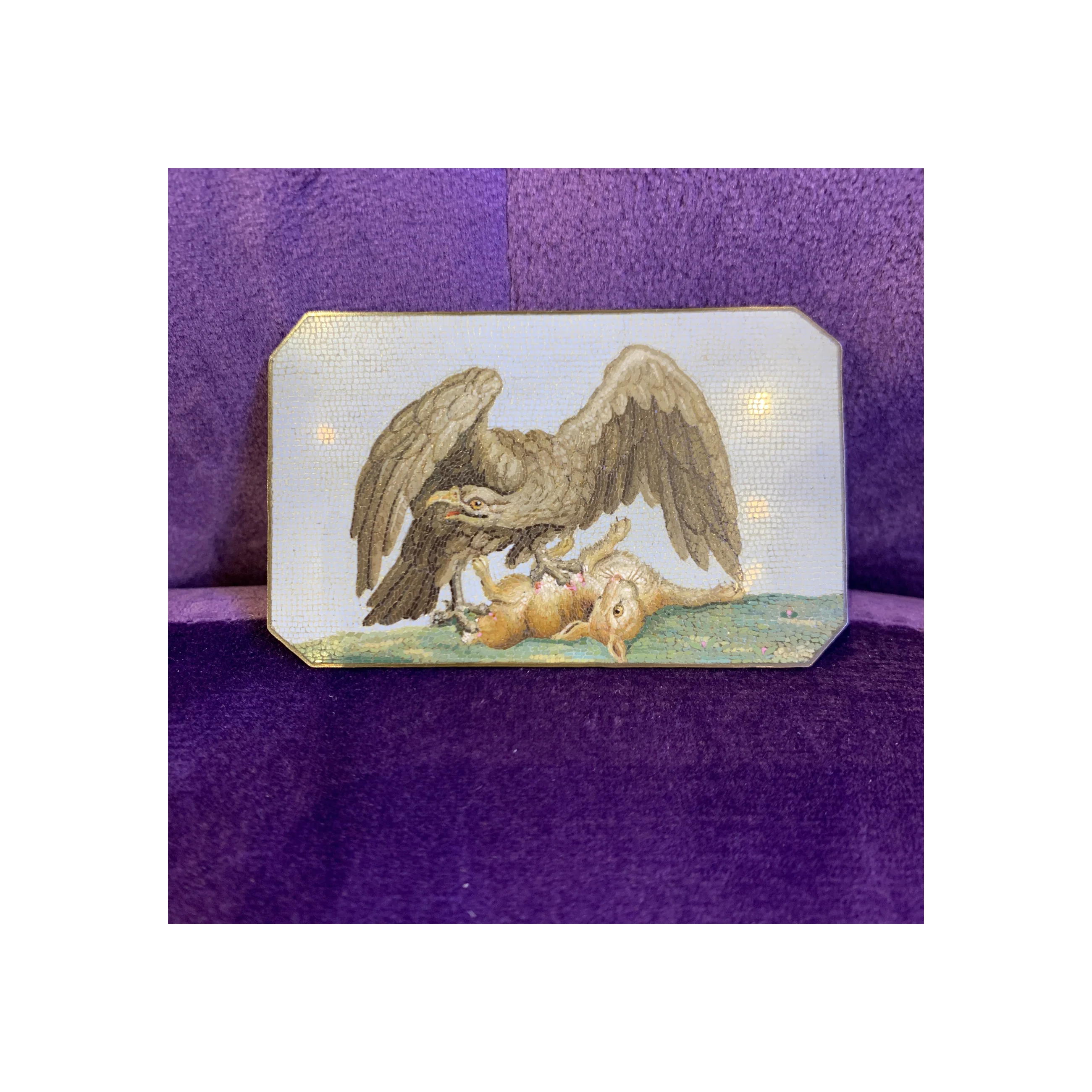 18th Century Hunting Eagle Micro Mosaic Plaque - Image 5
