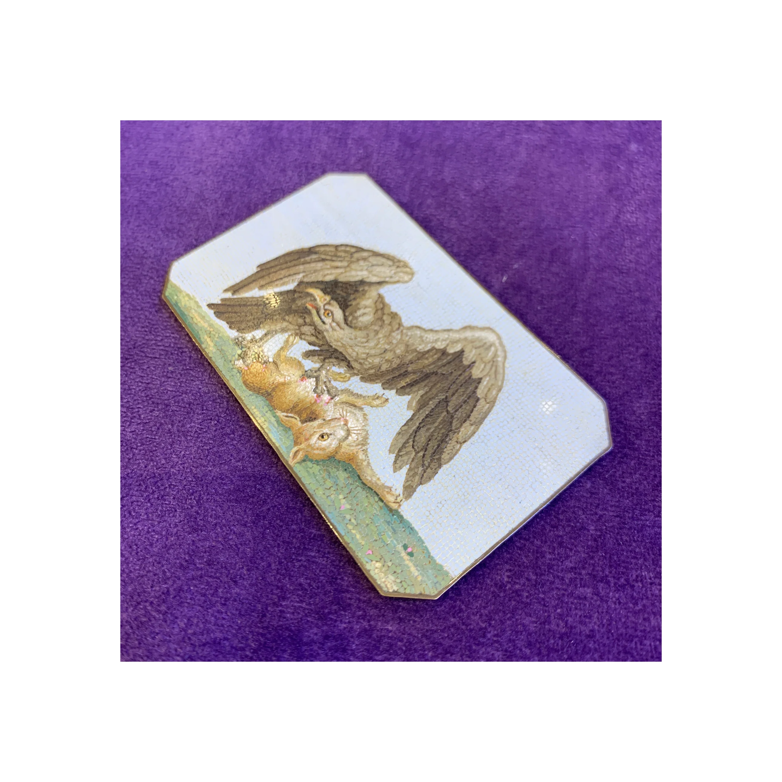 18th Century Hunting Eagle Micro Mosaic Plaque - Image 7