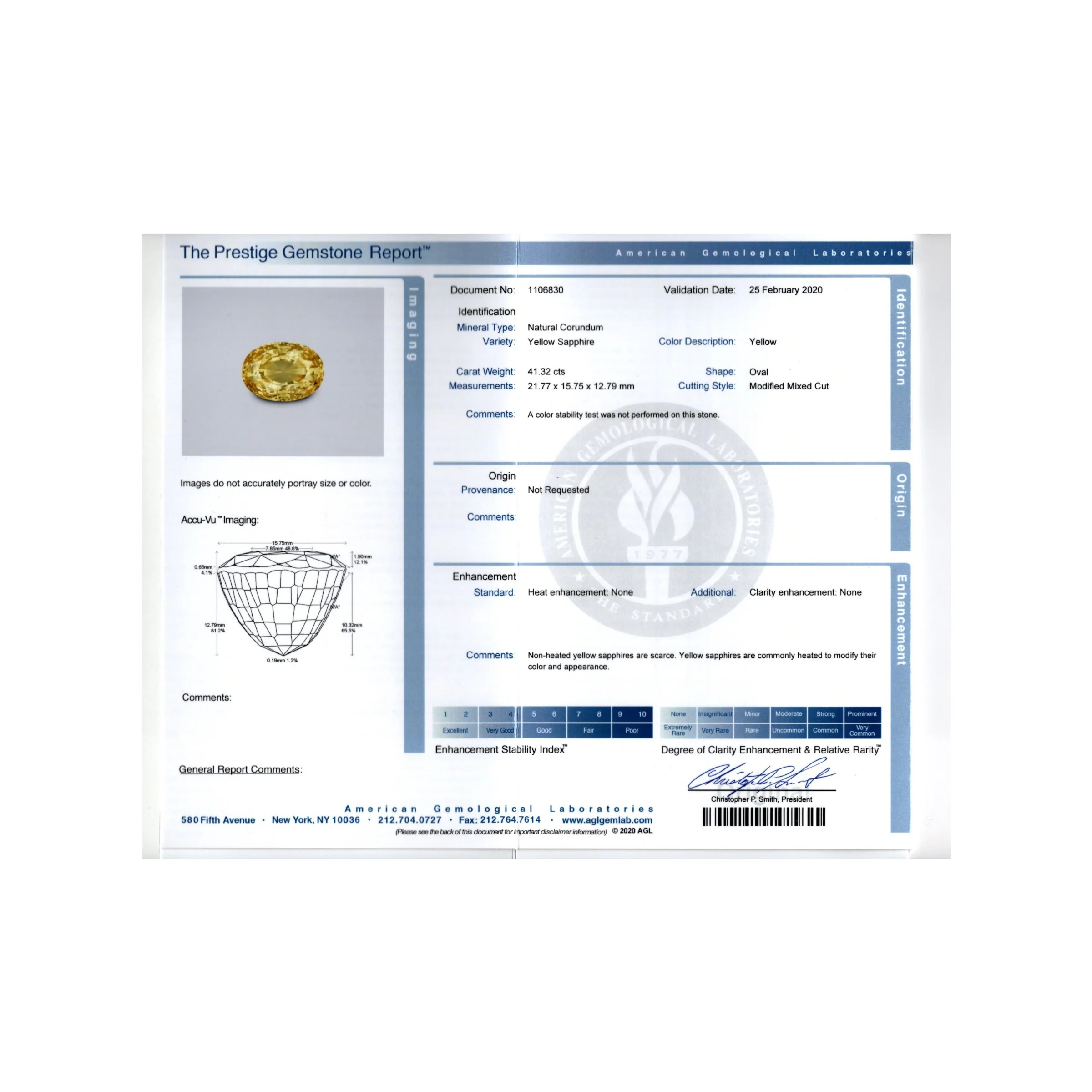 41.33 Carat Natural Yellow Sapphire Gold Men's Ring - Image 4