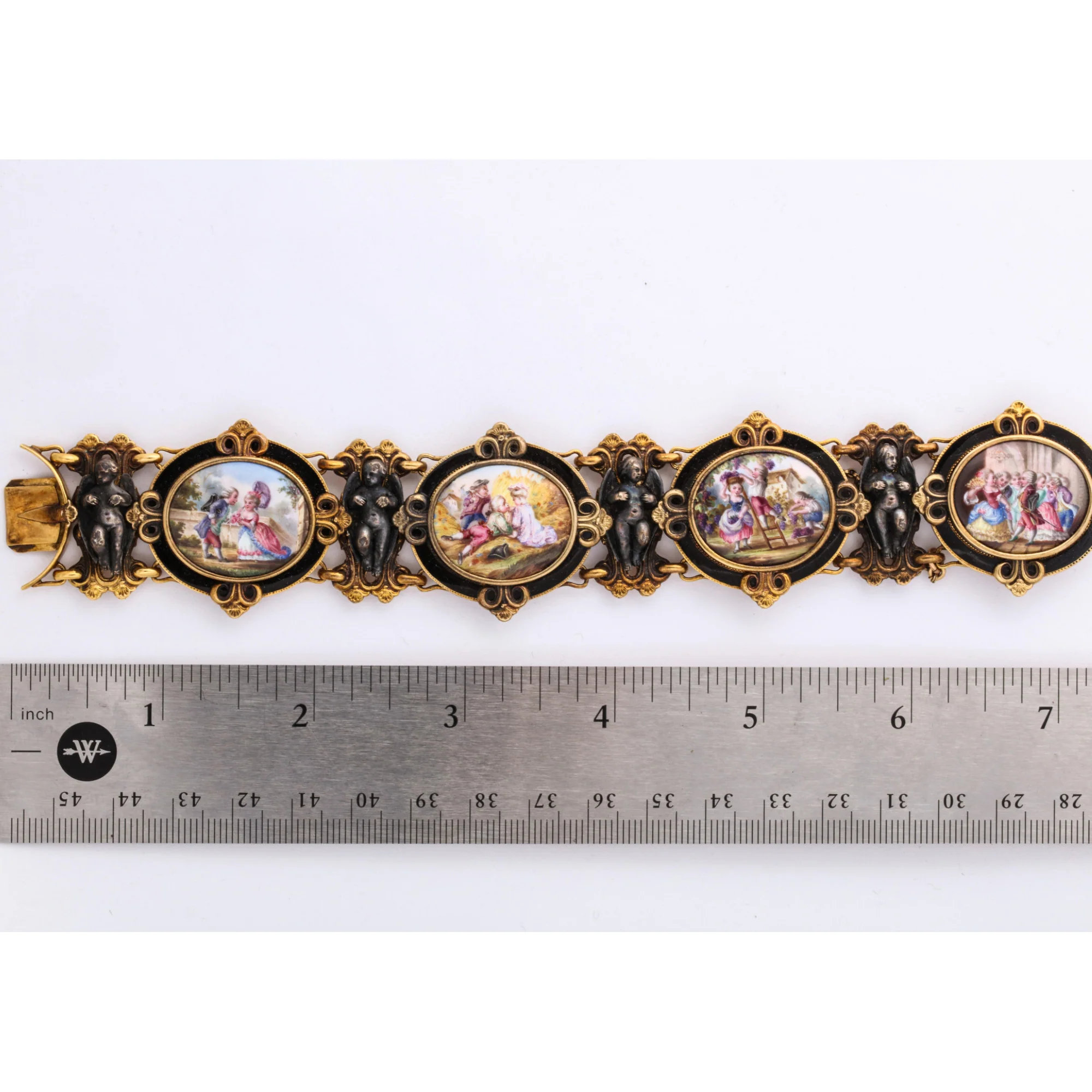 A Very Rare Antique Enamel Bracelet attributed to Froment Meurice - Image 4