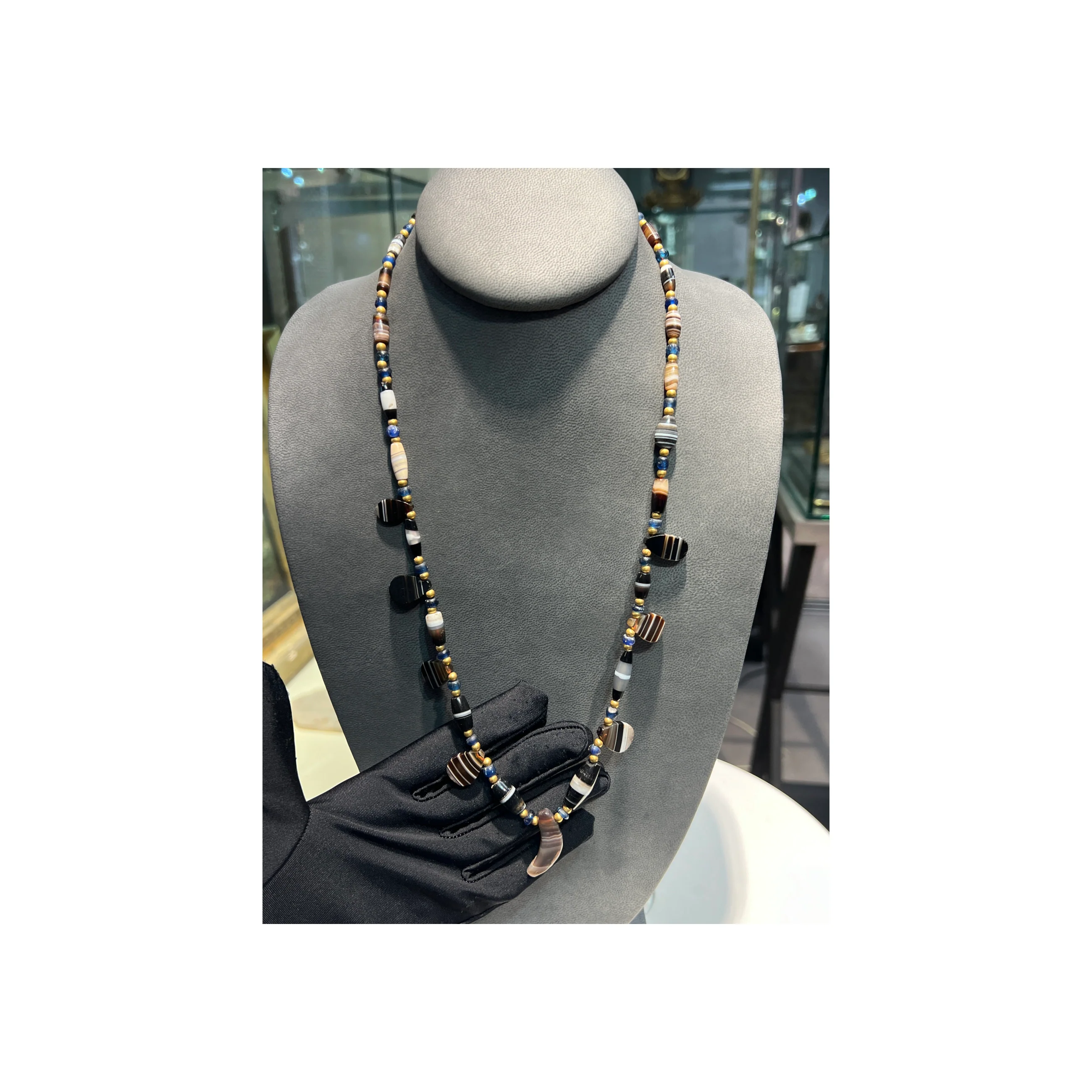 Agate Bead Necklace - Image 3