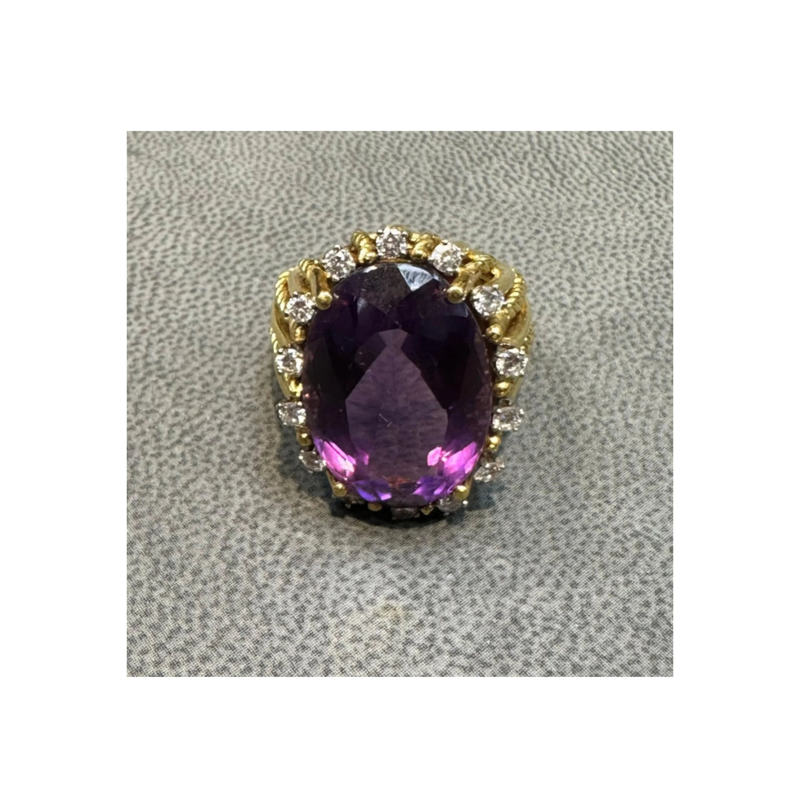 Amethyst and Diamond Ring - Image 3