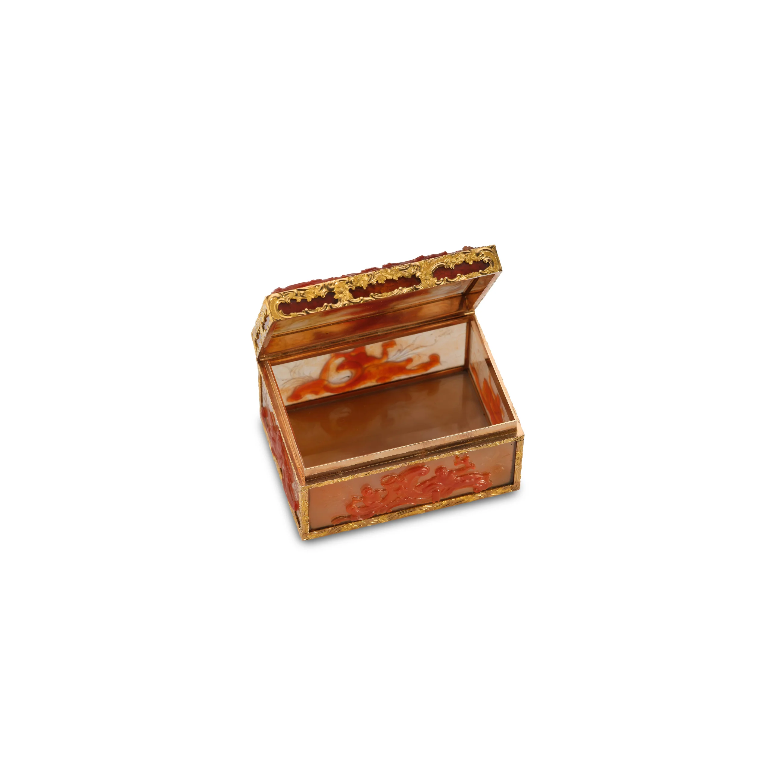 Antique Carved Agate Snuff Box - Image 4