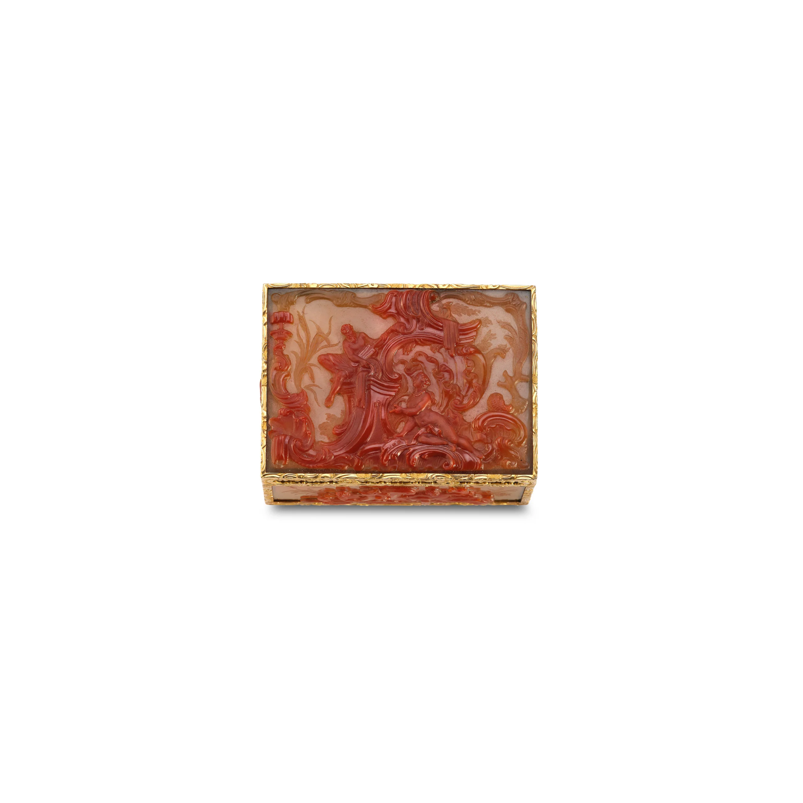 Antique Carved Agate Snuff Box - Image 7