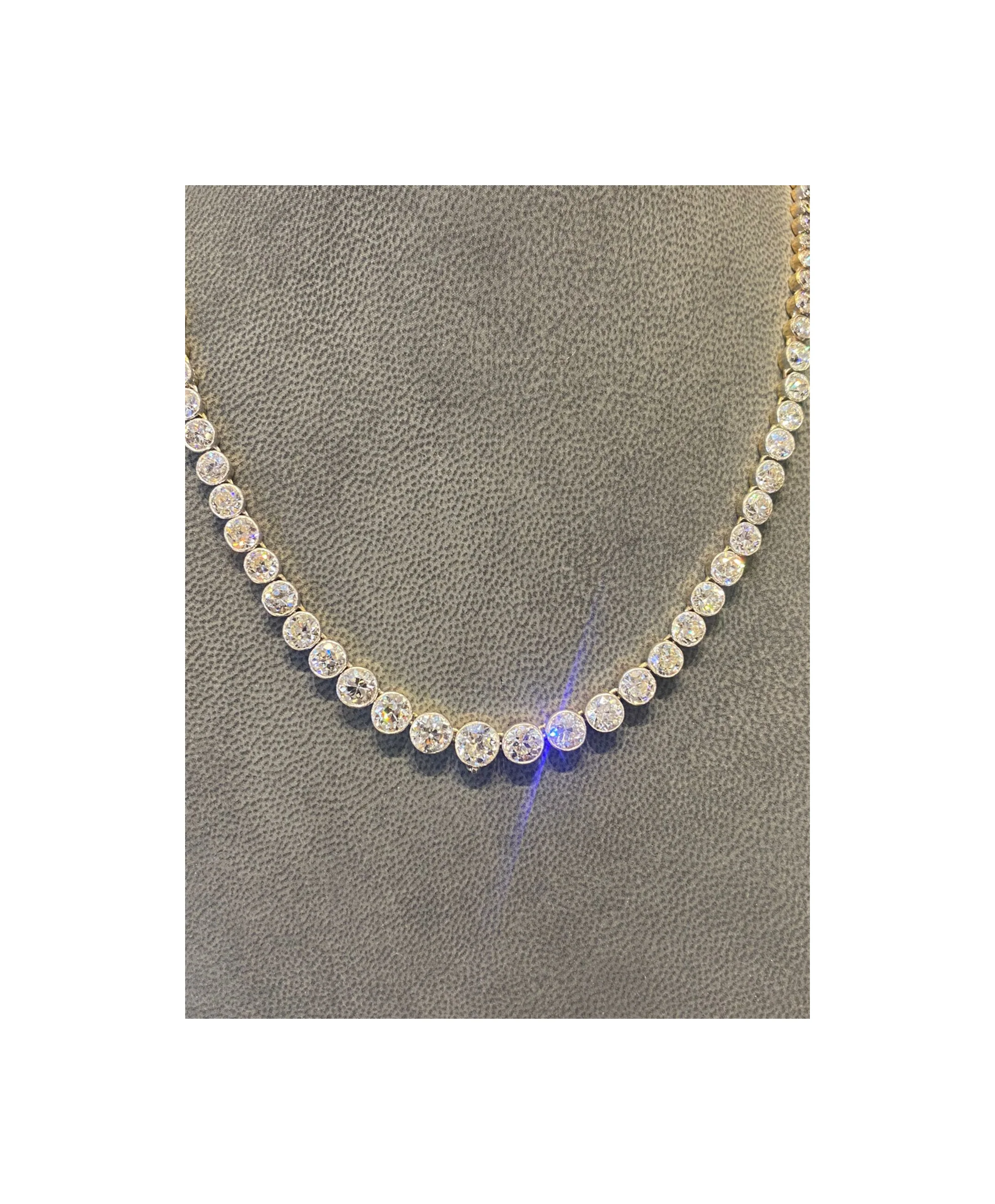 Antique Diamond Rivière Necklace - Image 6