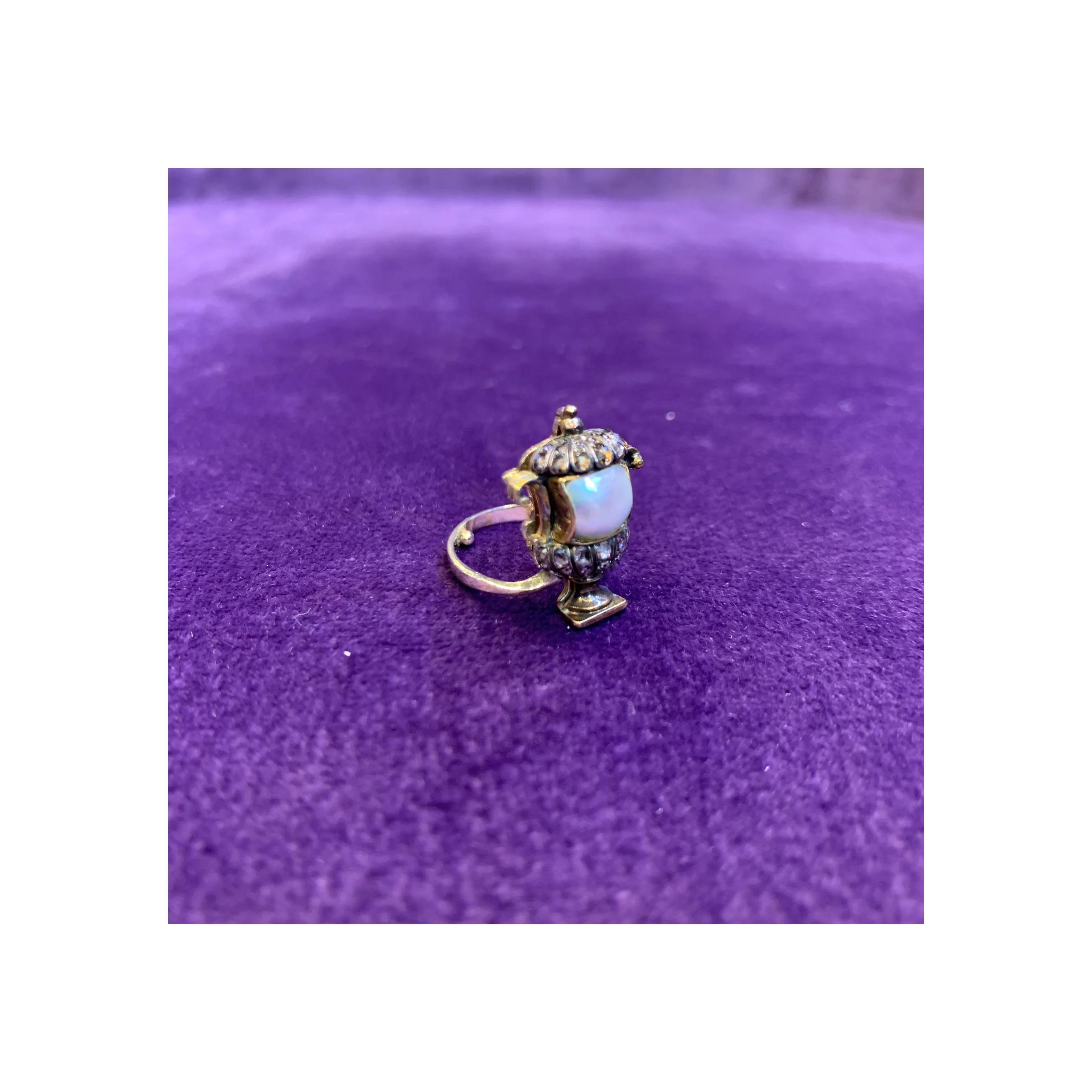 Antique Natural Pearl Ring - Image 6