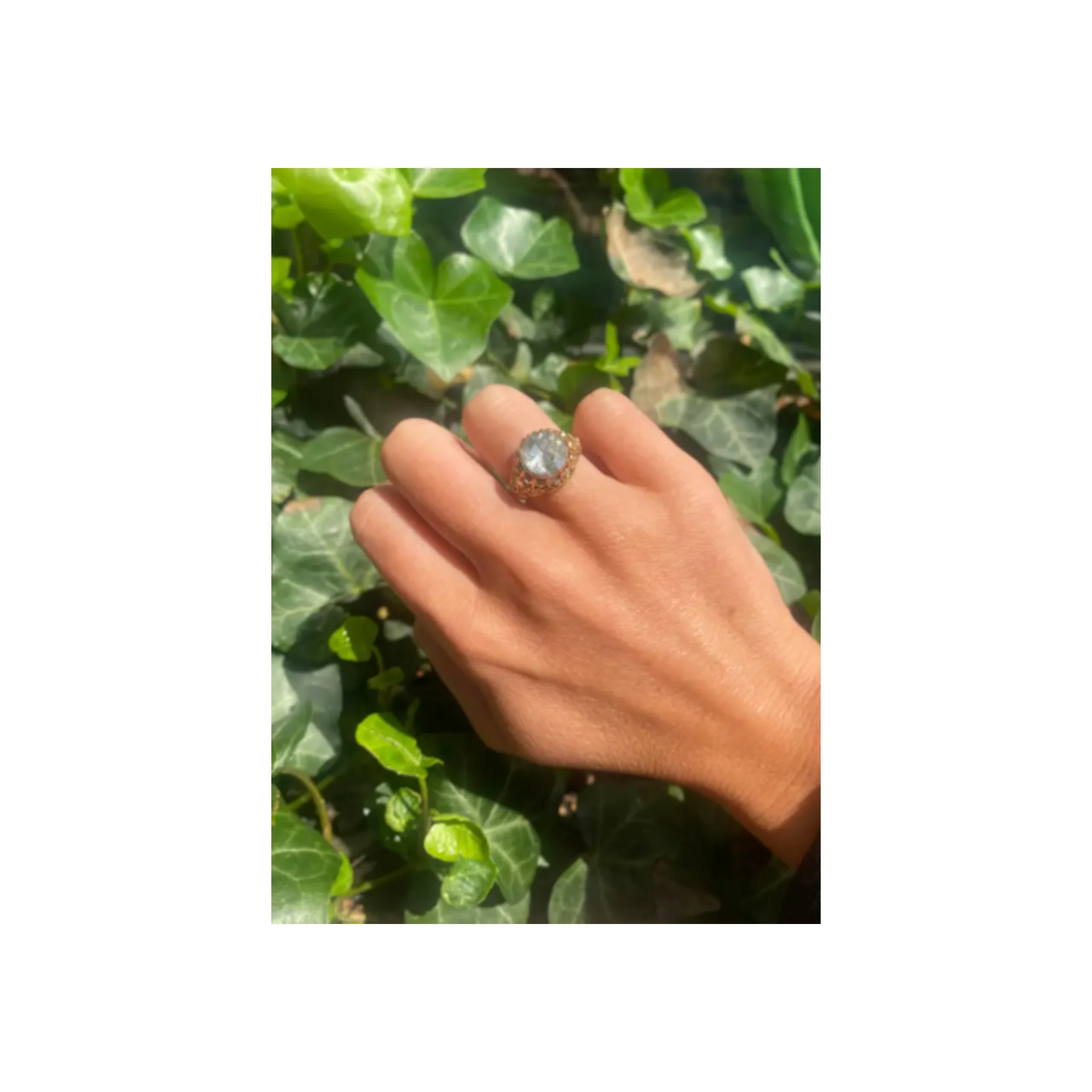 Antique Rose Cut Diamond Ring - Image 3