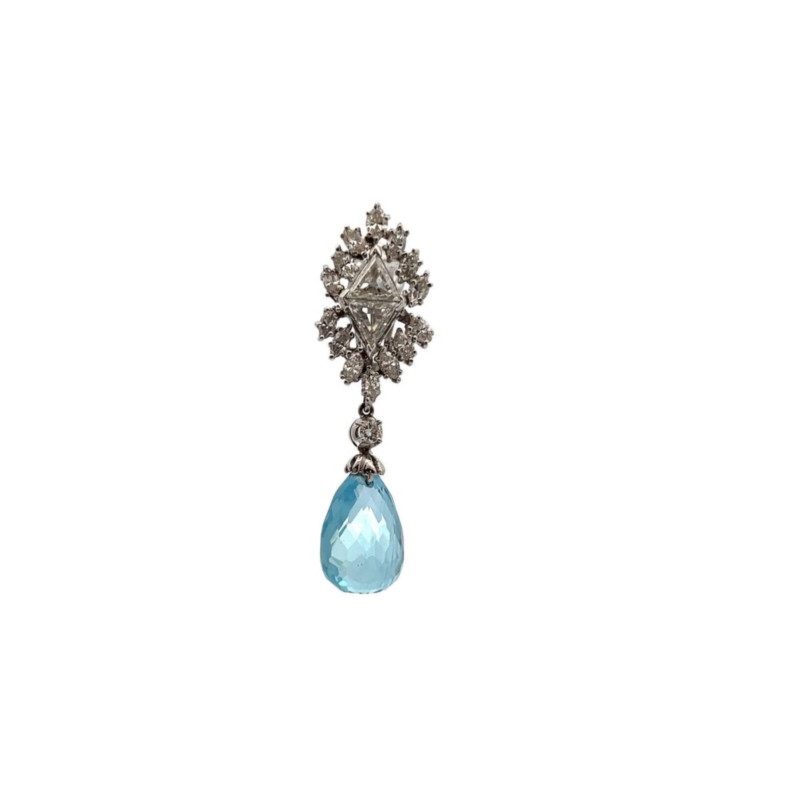Aquamarine and Diamond Day and Night Earrings - Image 8