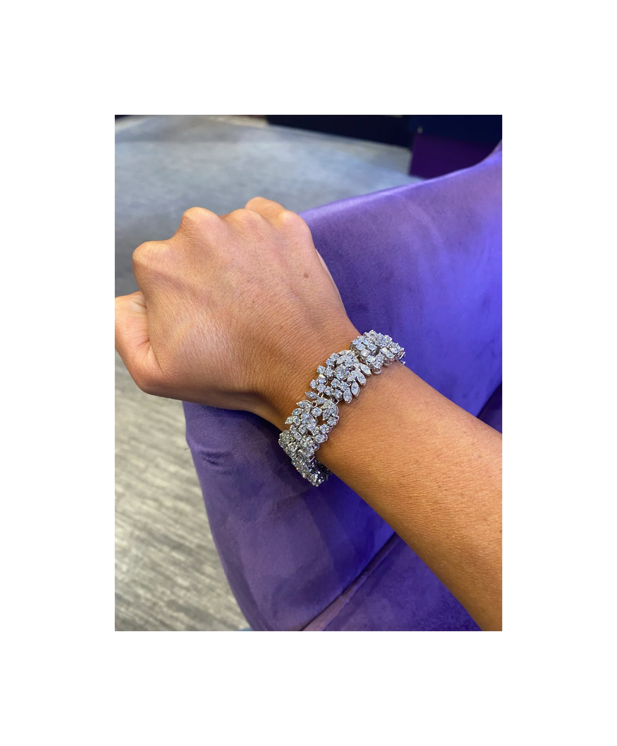 Diamond Cluster Bracelet - Image 3