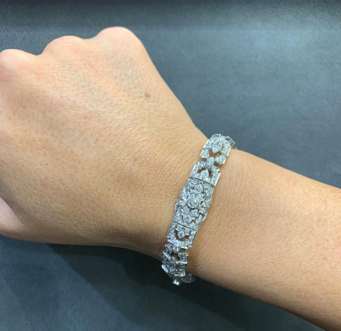 Art Deco Diamond Bracelet - Image 2