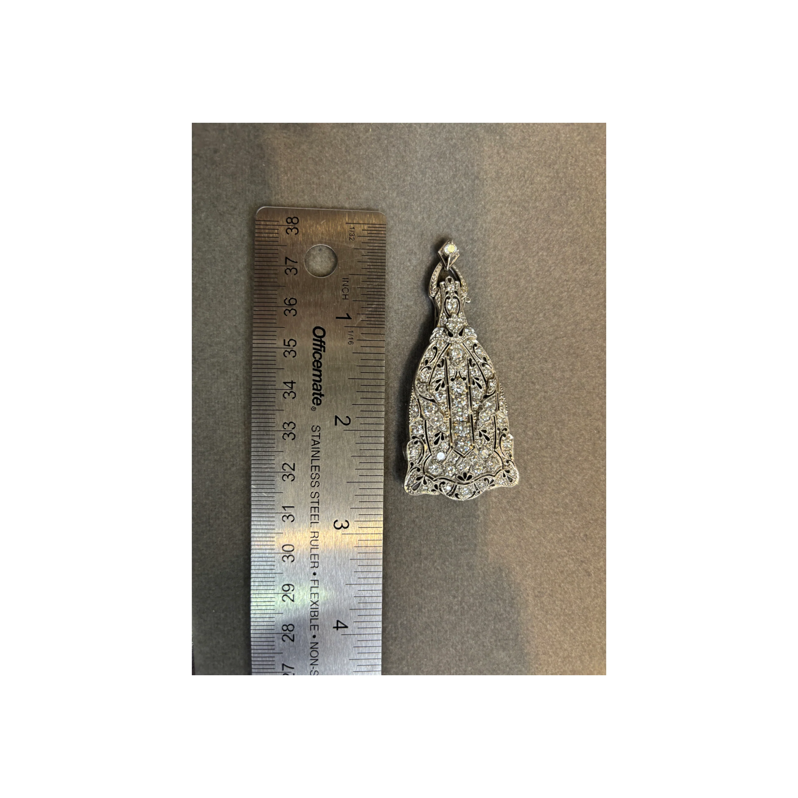 Art Deco Diamond Lorgnette Necklace - Image 6