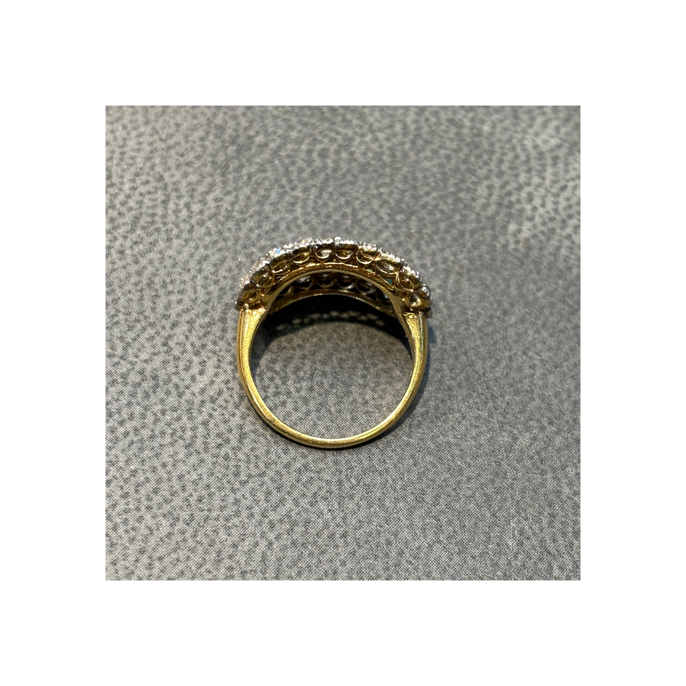 Art Deco Emerald & Diamond Band Ring - Image 8
