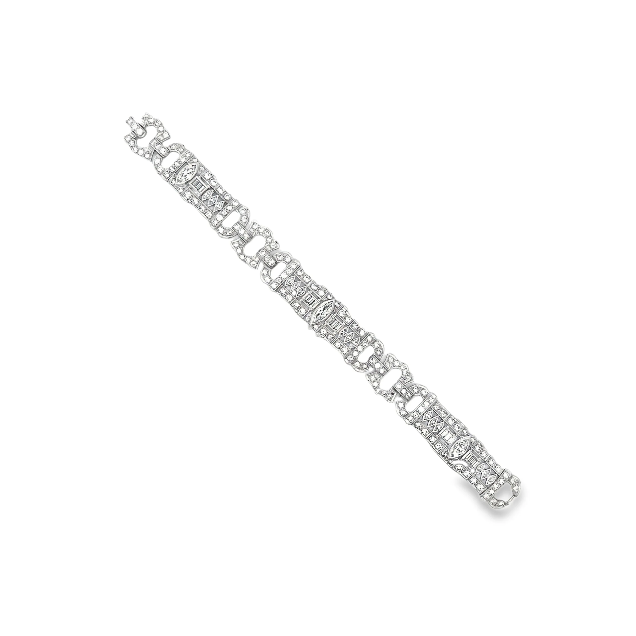 Art Deco Marquise Diamond Bracelet