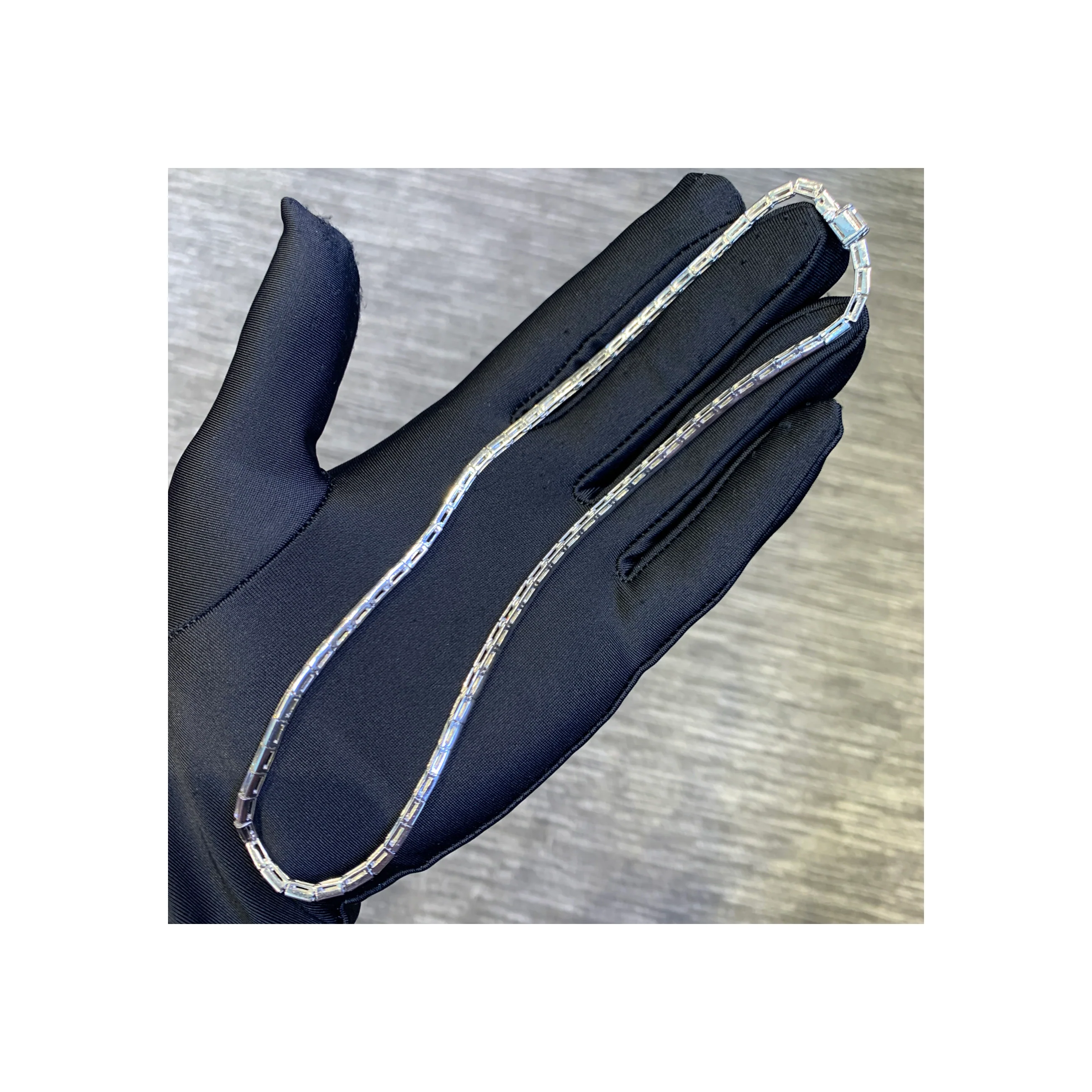 Baguette Cut Diamond Necklace - Image 2
