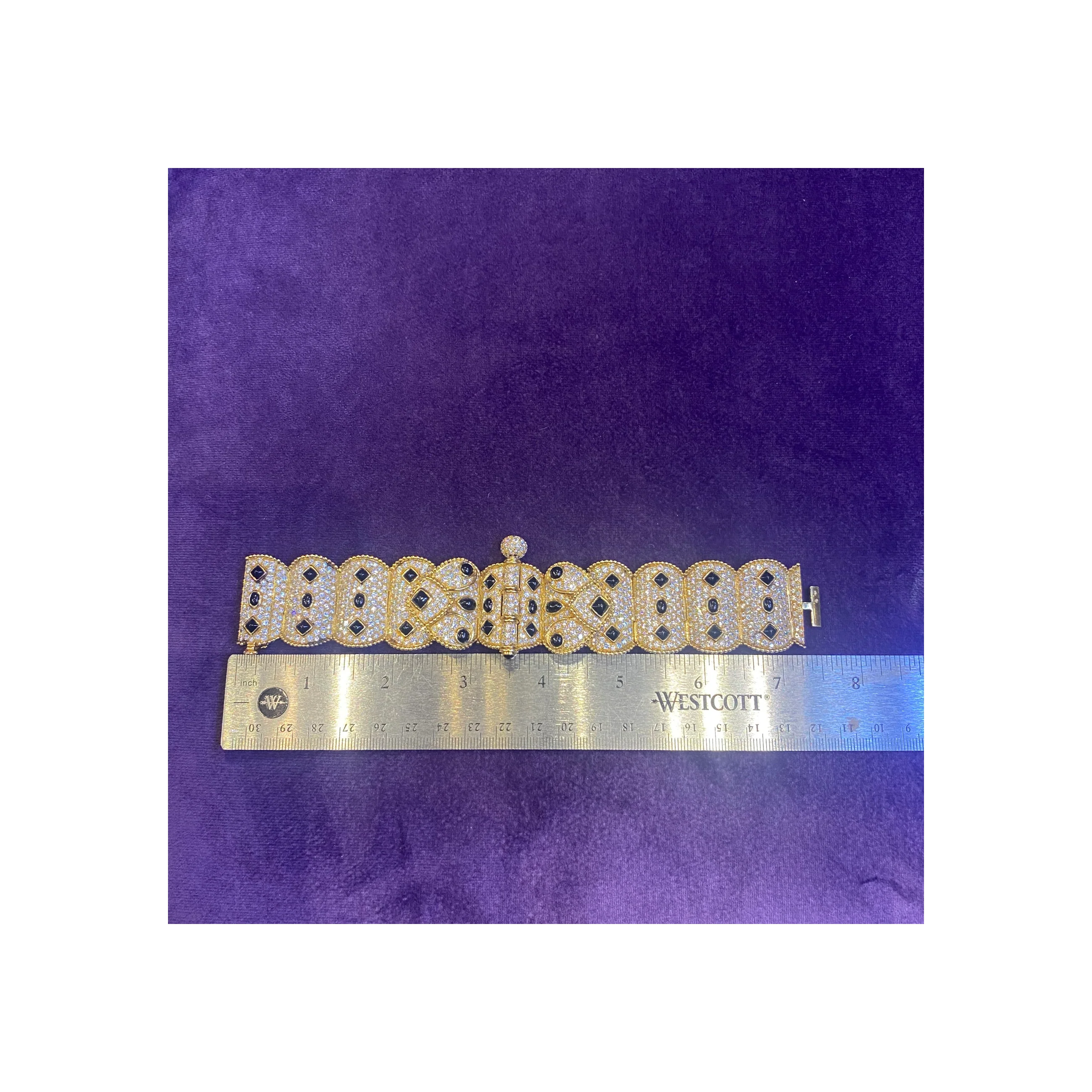 Boucheron Diamond & Onyx Gold Bracelet - Image 12