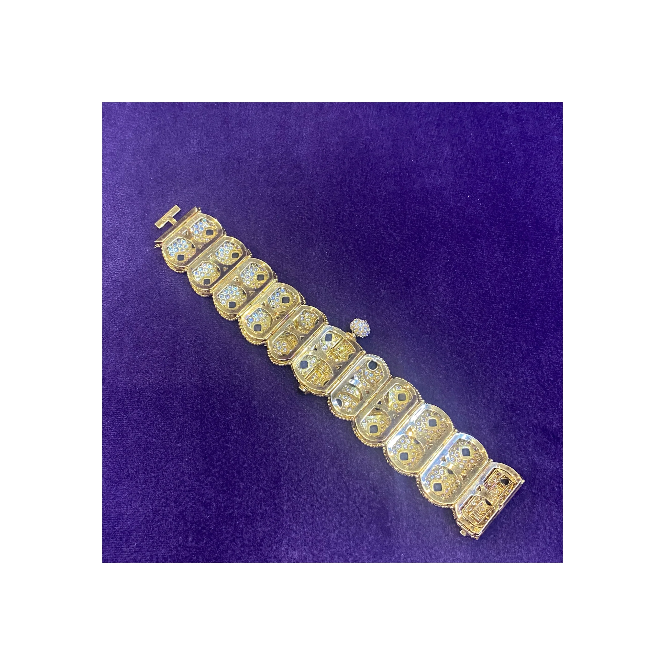 Boucheron Diamond & Onyx Gold Bracelet - Image 6