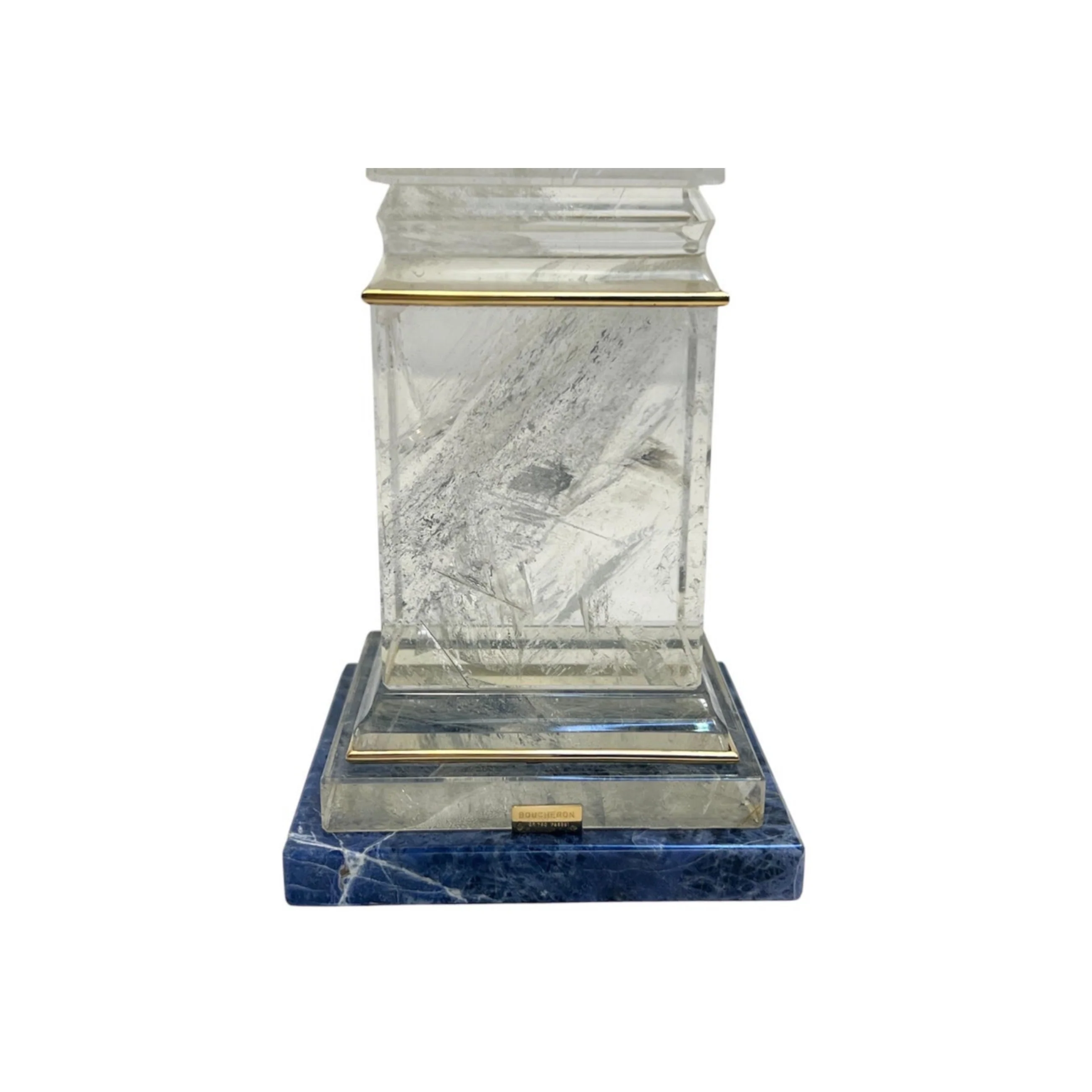 Boucheron Pair of Rock Crystal and Gold Obelisks - Image 7