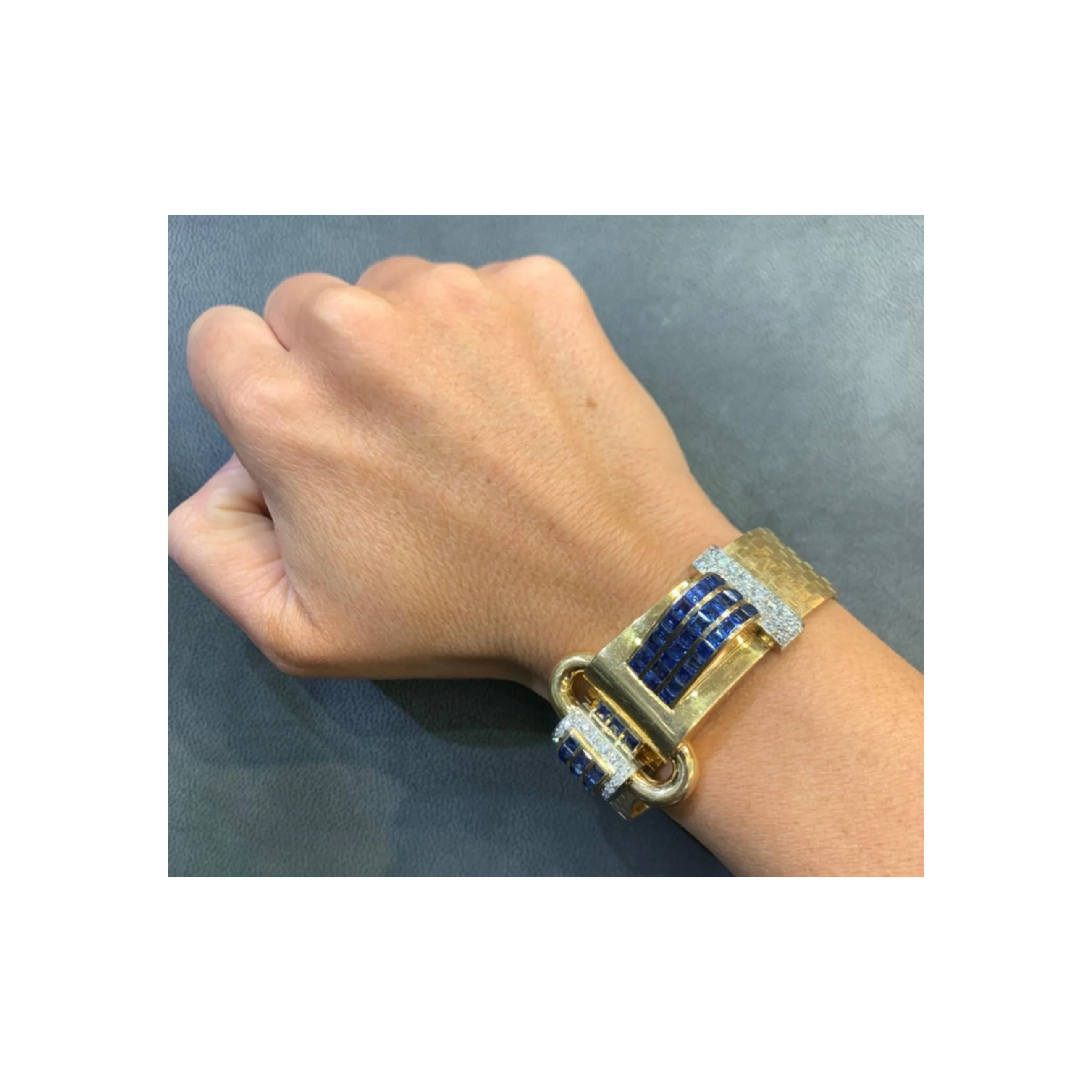 Boucheron Retro Sapphire and Diamond Bracelet - Image 4