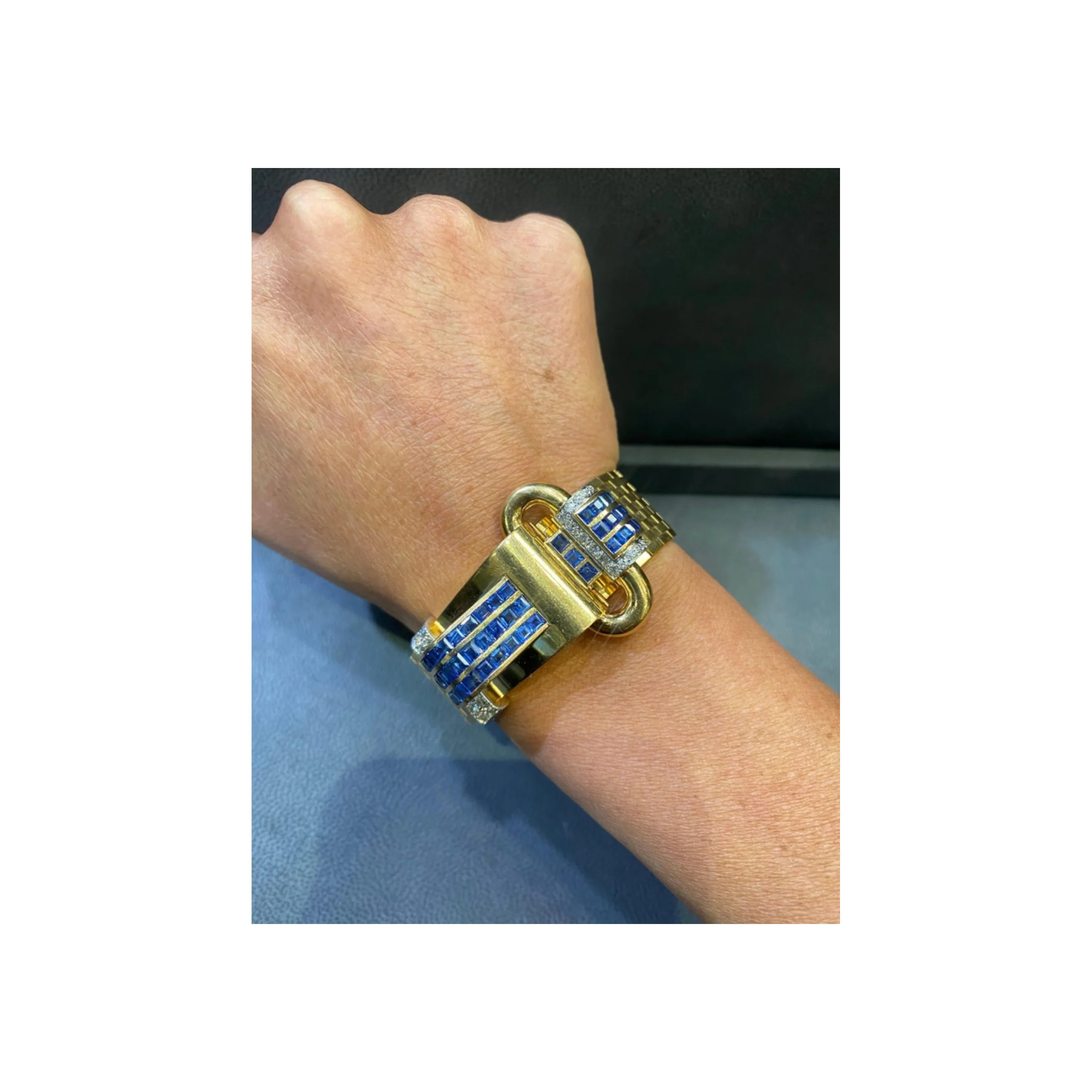Boucheron Retro Sapphire and Diamond Bracelet - Image 5