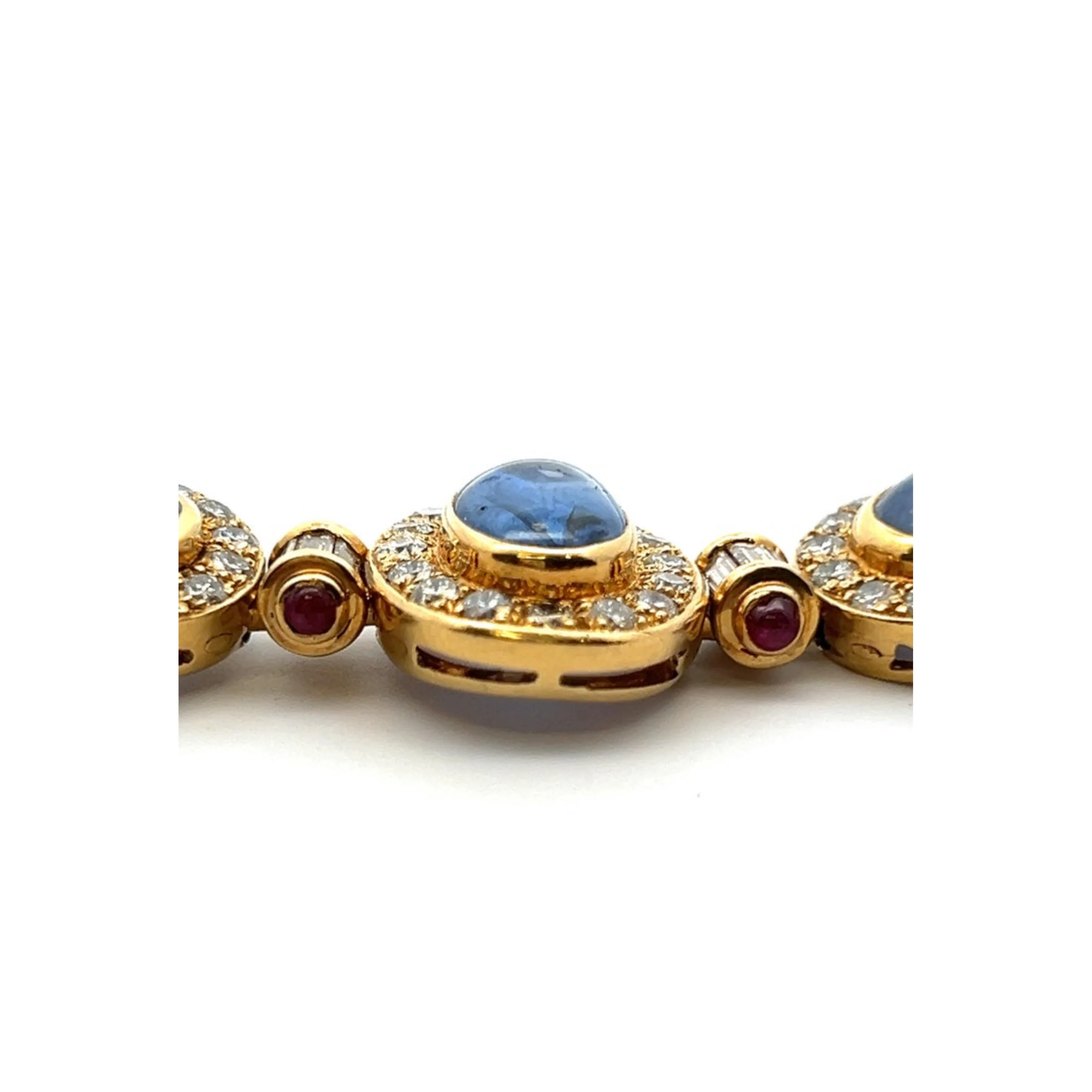 Bulgari Cabochon Sapphire and Diamond Necklace - Image 6