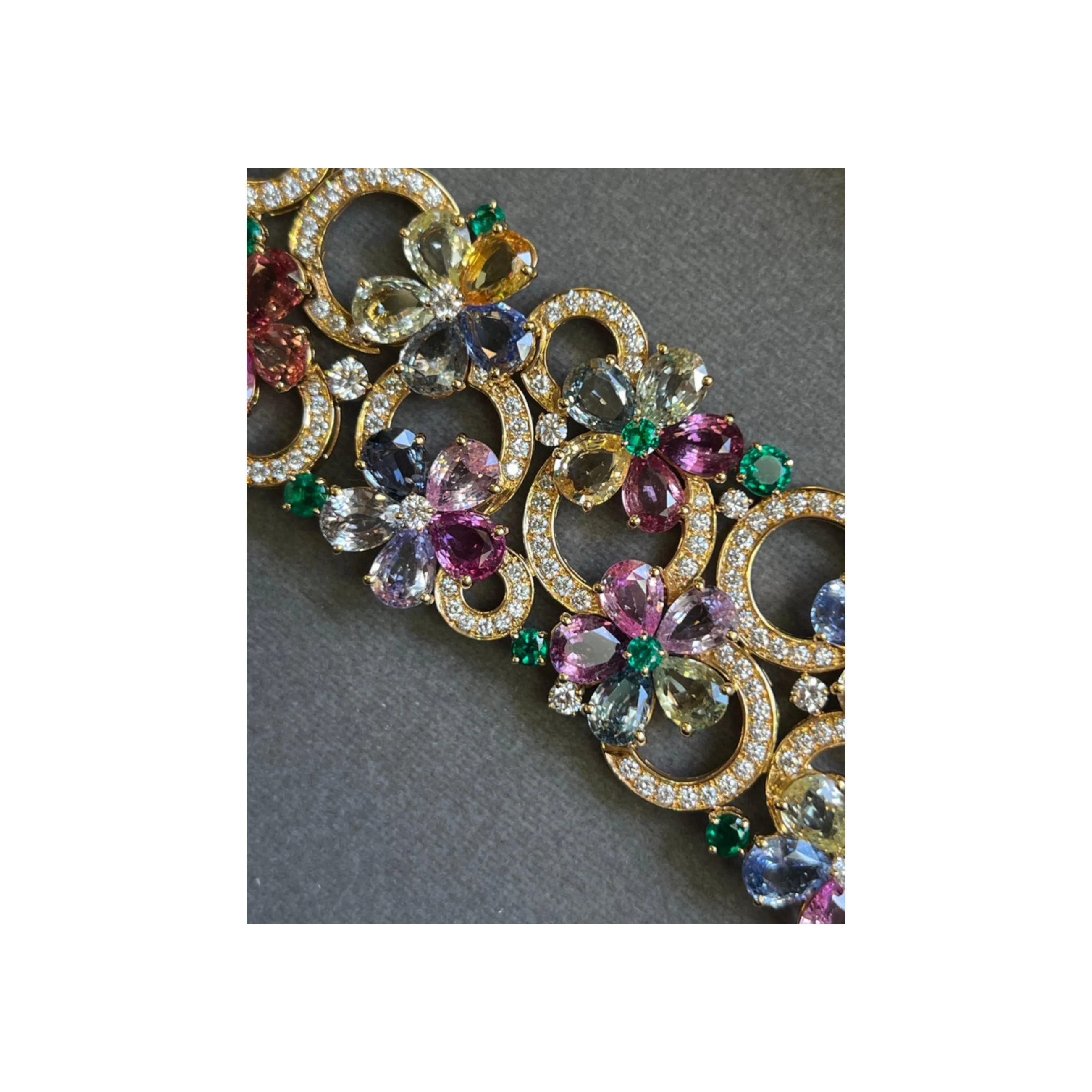 Bvlgari Multicolor Sapphire and Emerald Bracelet - Image 11