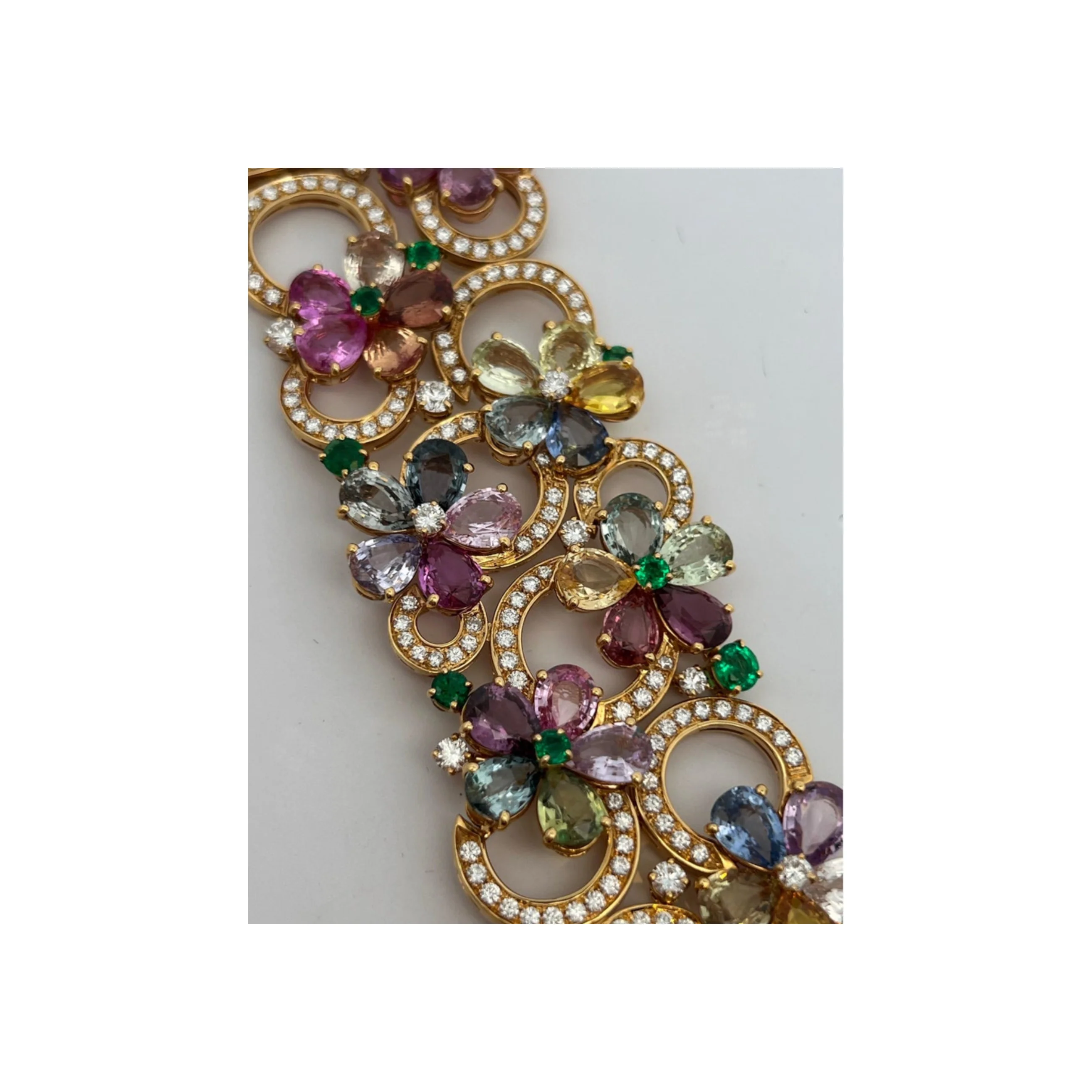 Bvlgari Multicolor Sapphire and Emerald Bracelet - Image 13