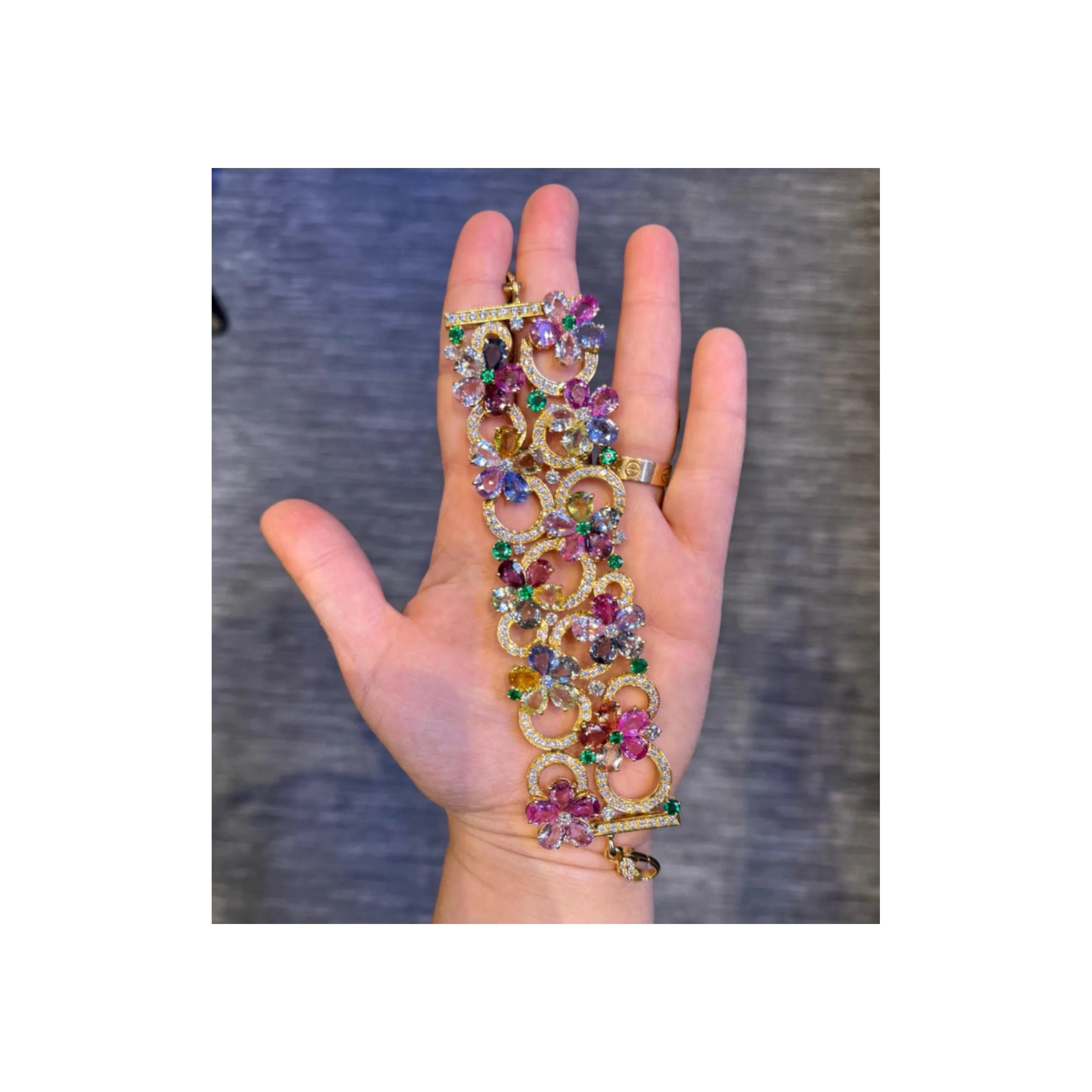 Bvlgari Multicolor Sapphire and Emerald Bracelet - Image 3