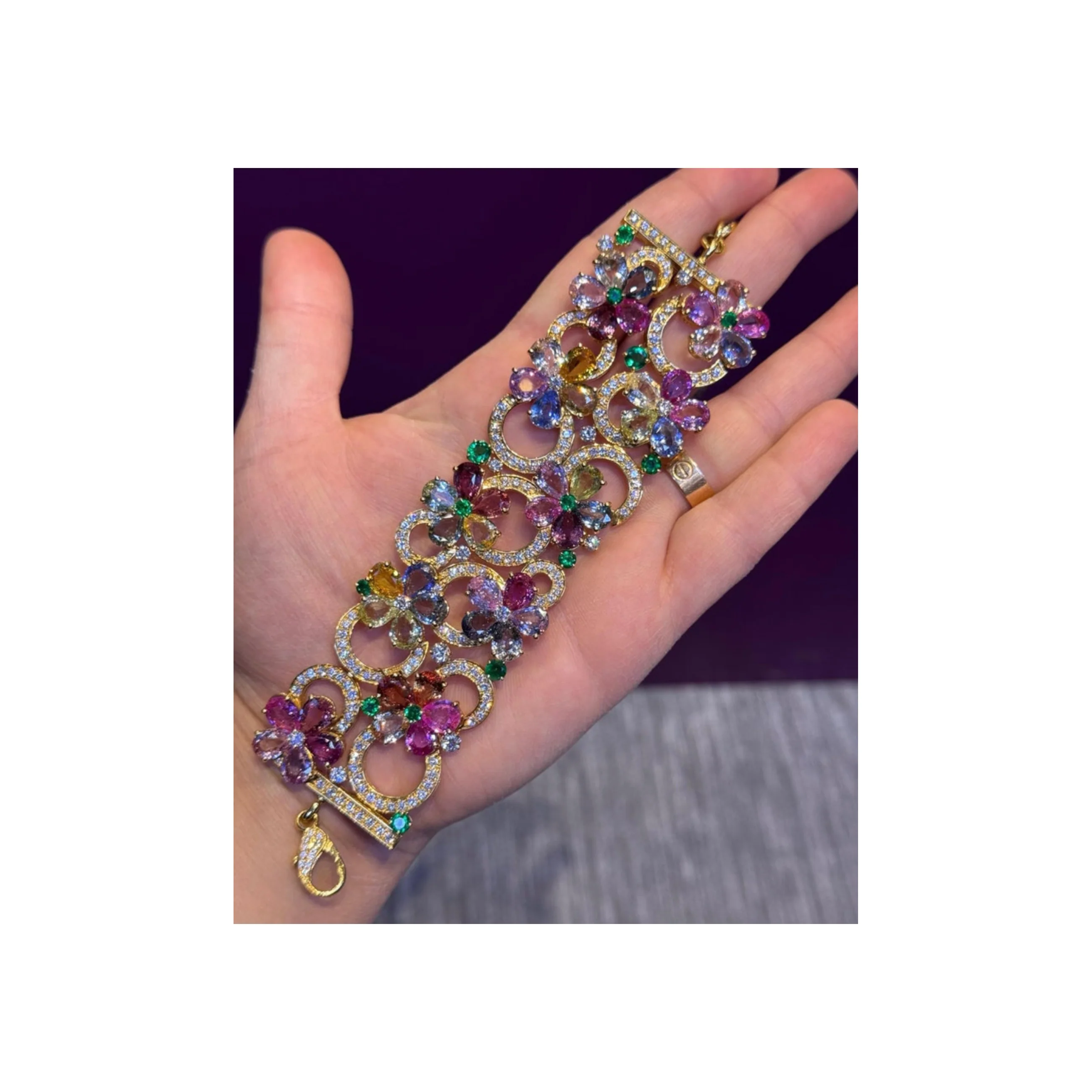 Bvlgari Multicolor Sapphire and Emerald Bracelet - Image 5