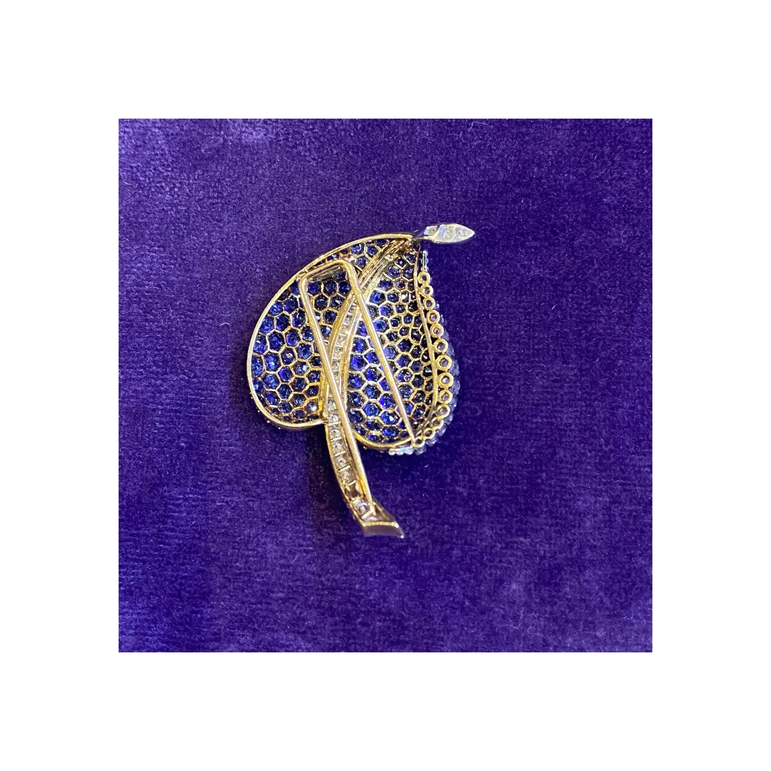 Bvlgari Sapphire & Diamond Brooch - Image 5