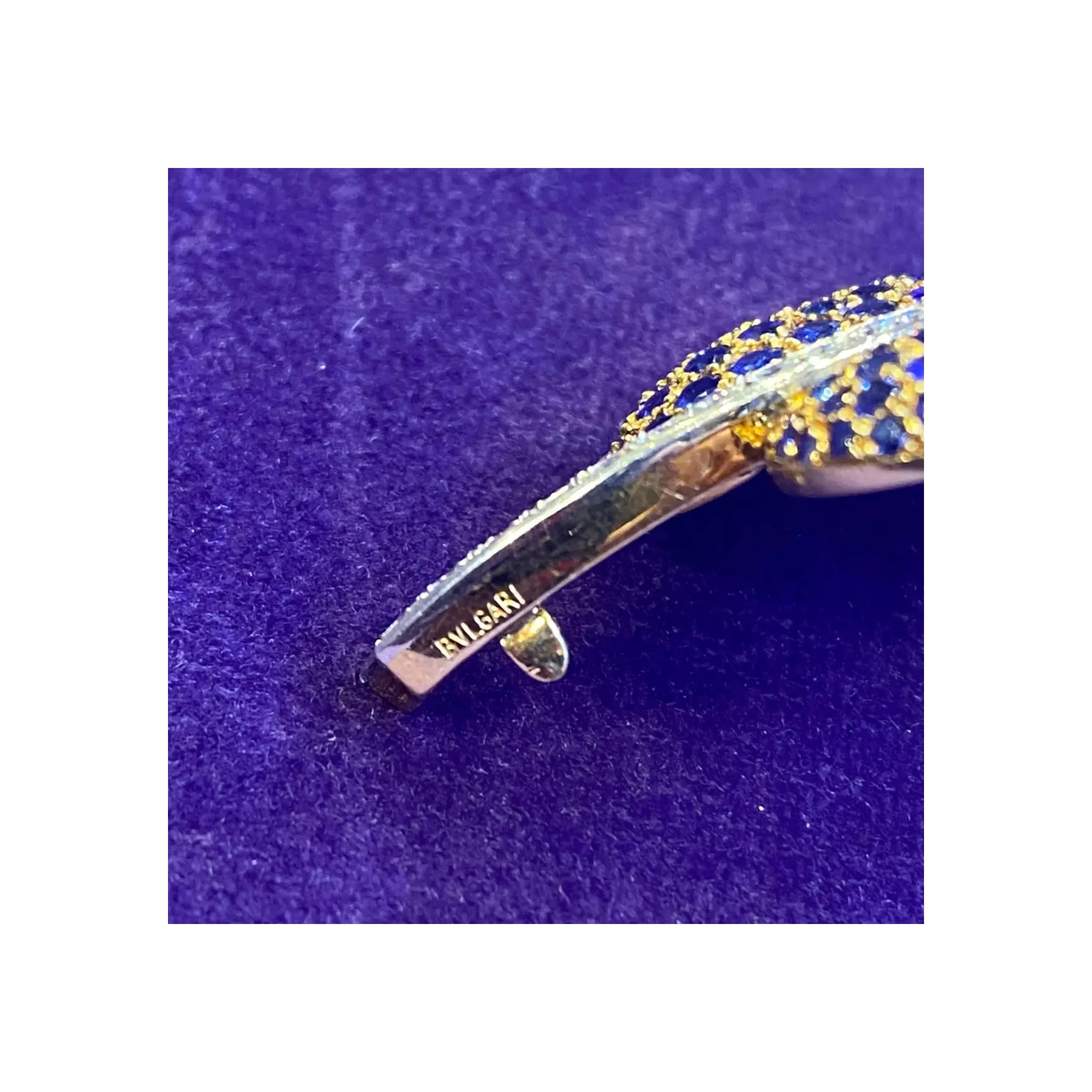 Bvlgari Sapphire & Diamond Brooch - Image 6