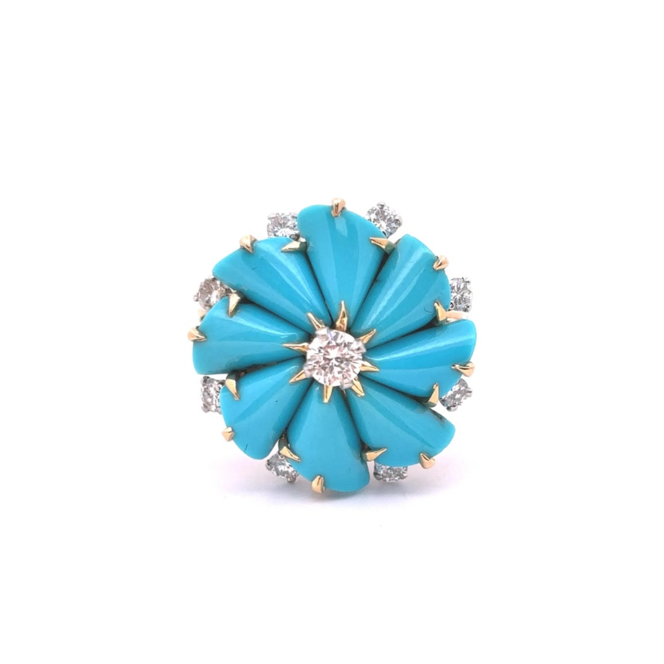 Bvlgari Turquoise Diamond Cocktail Ring - Image 5