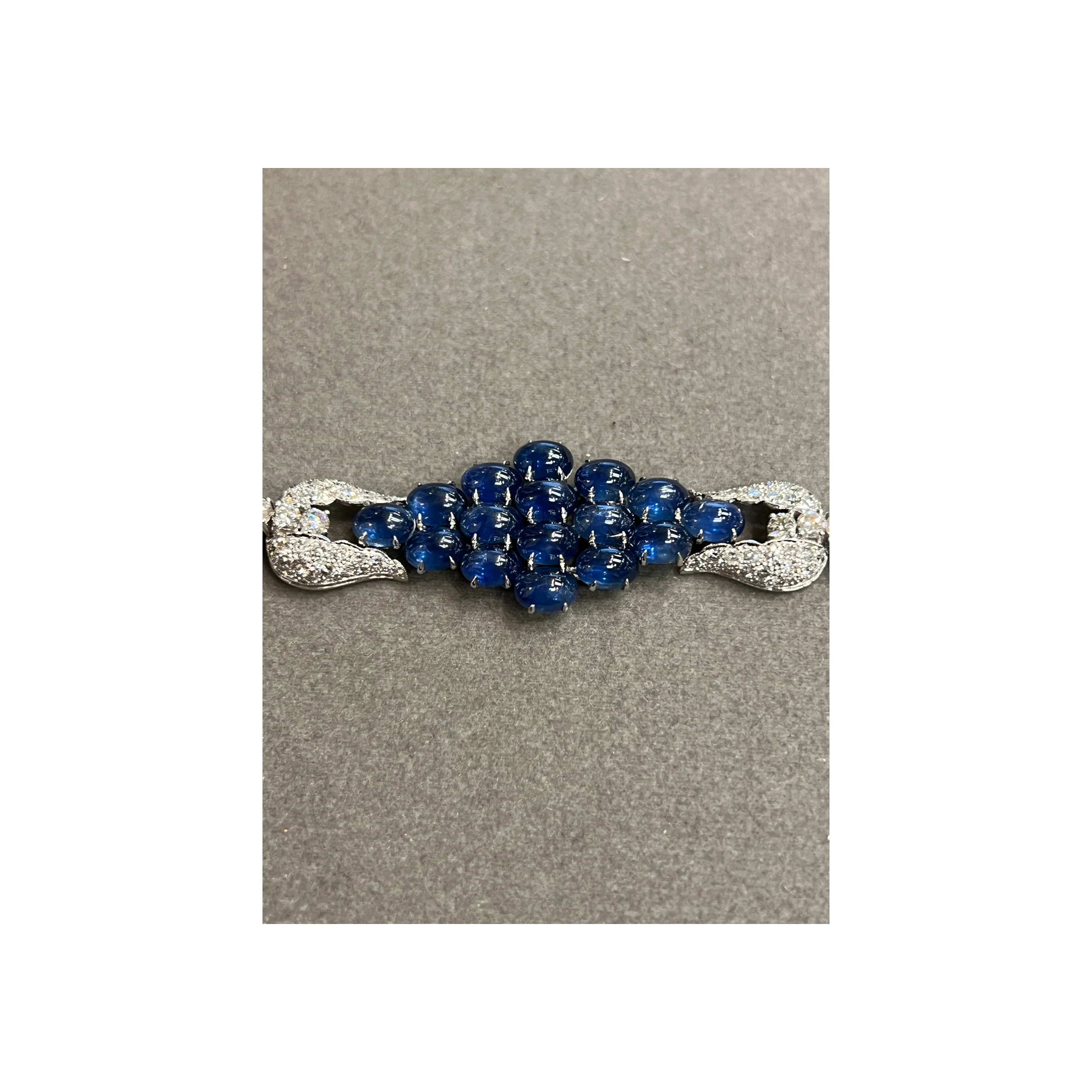 Cabochon Sapphire and Diamond Bracelet - Image 7