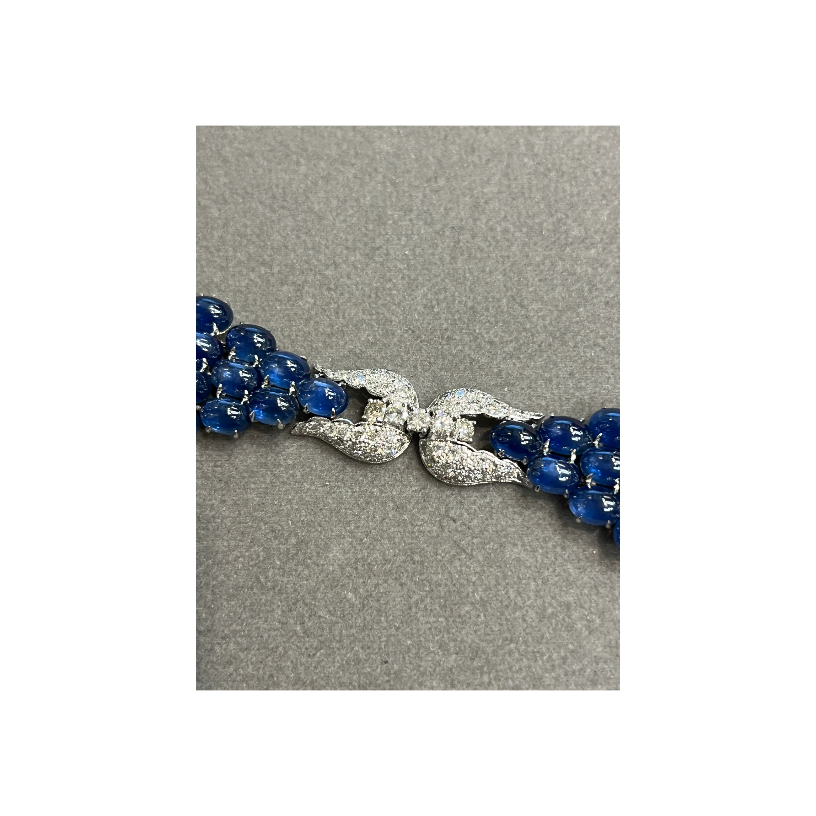 Cabochon Sapphire and Diamond Bracelet - Image 8