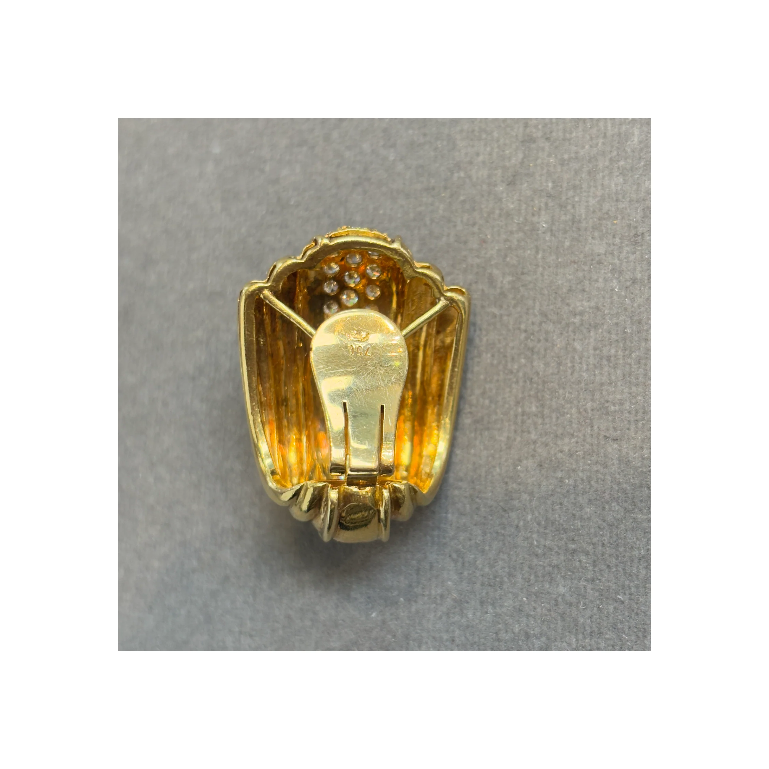 Cabochon Sapphire and Diamond Earrings - Image 7