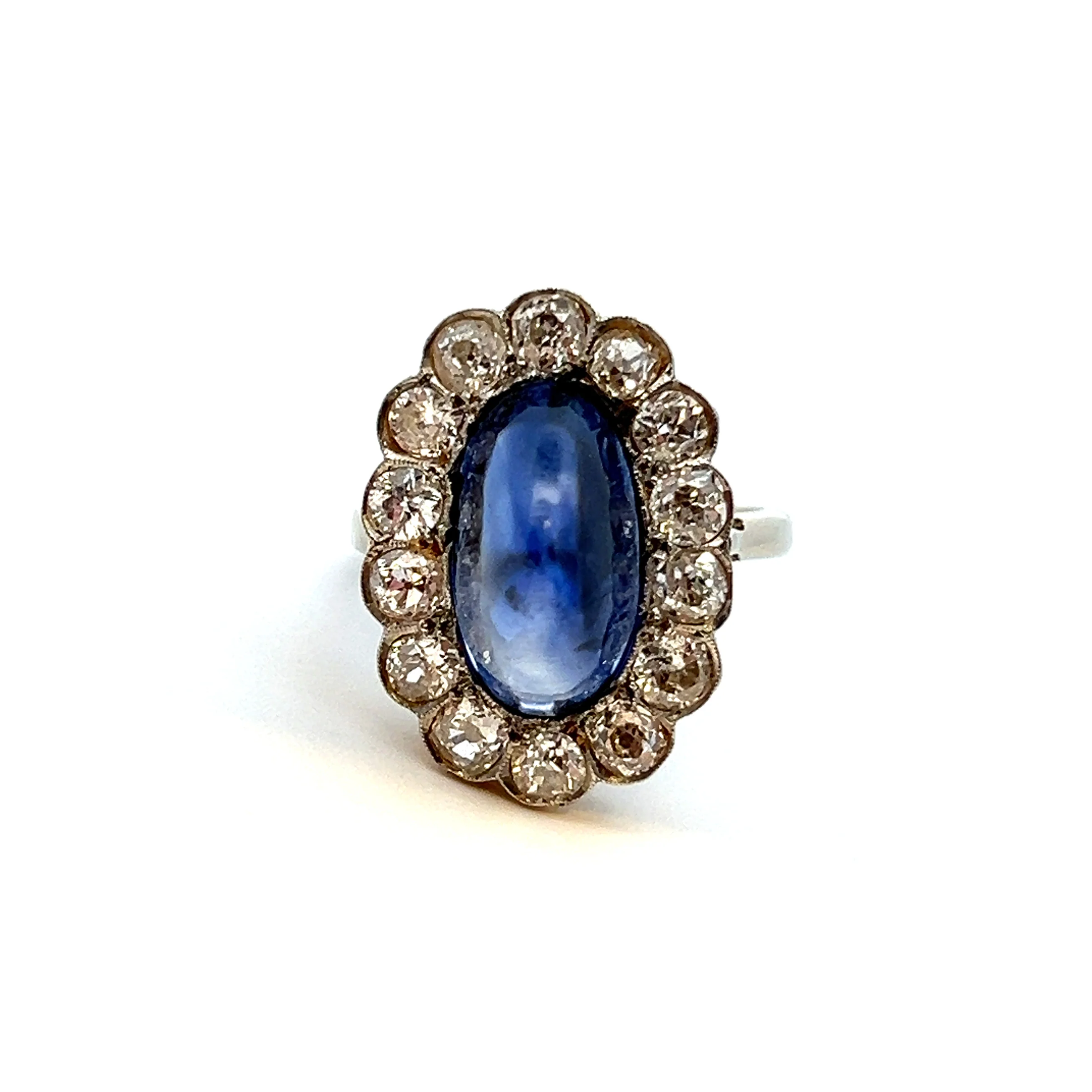 Cabochon Sapphire and Diamond Ring - Image 11