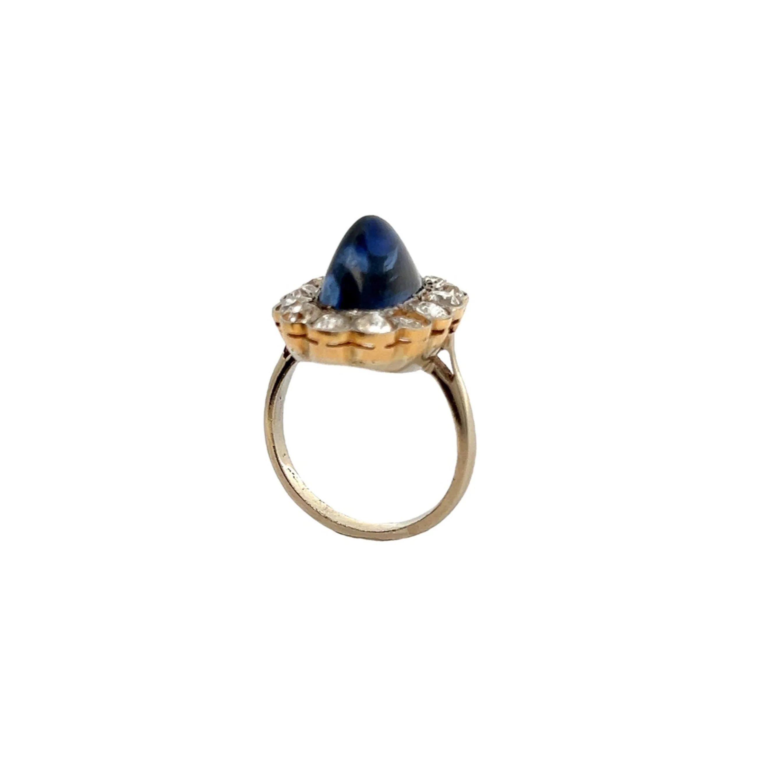 Cabochon Sapphire and Diamond Ring - Image 7