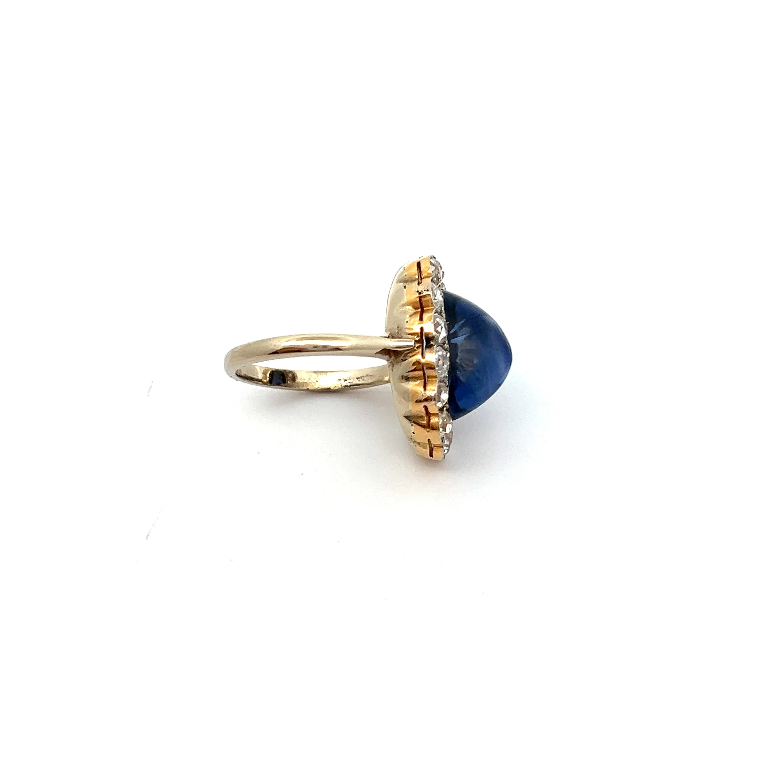 Cabochon Sapphire and Diamond Ring - Image 9