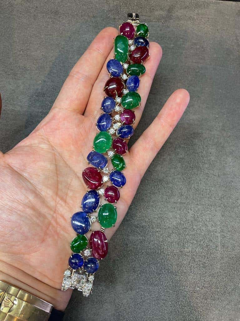 Art Deco Cabochon Tutti Frutti Bracelet - Image 2