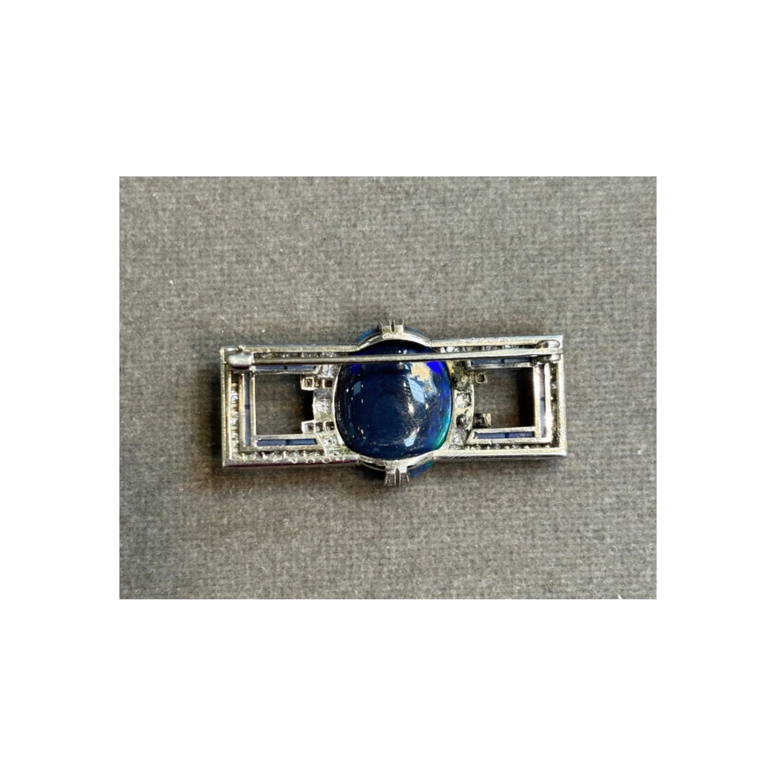 Cartier Art Deco Certified Opal and Diamond Brooch - Image 8