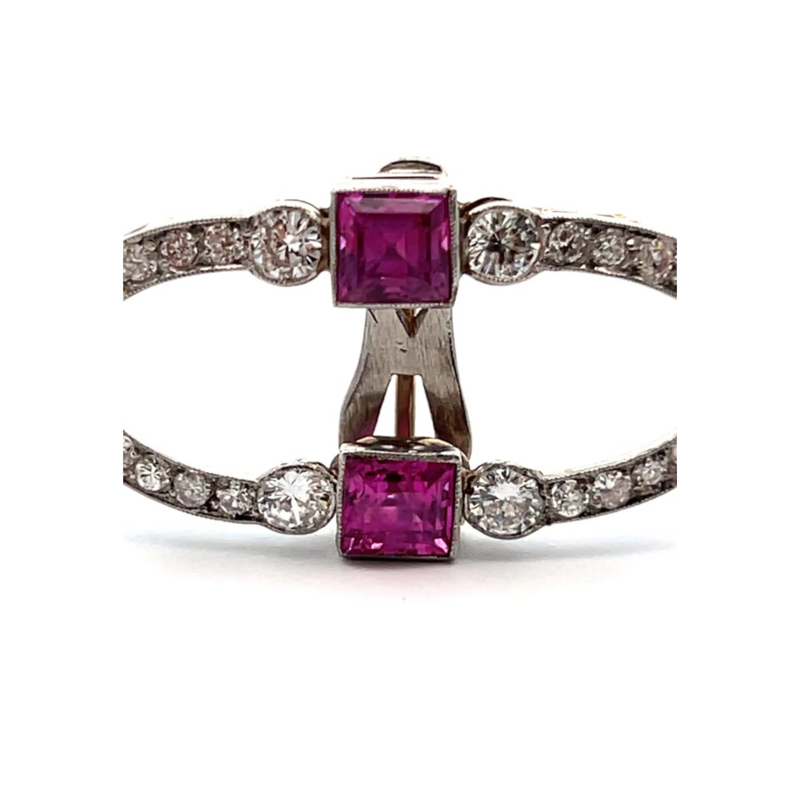 Cartier Art Deco Ruby Clip Brooch - Image 5