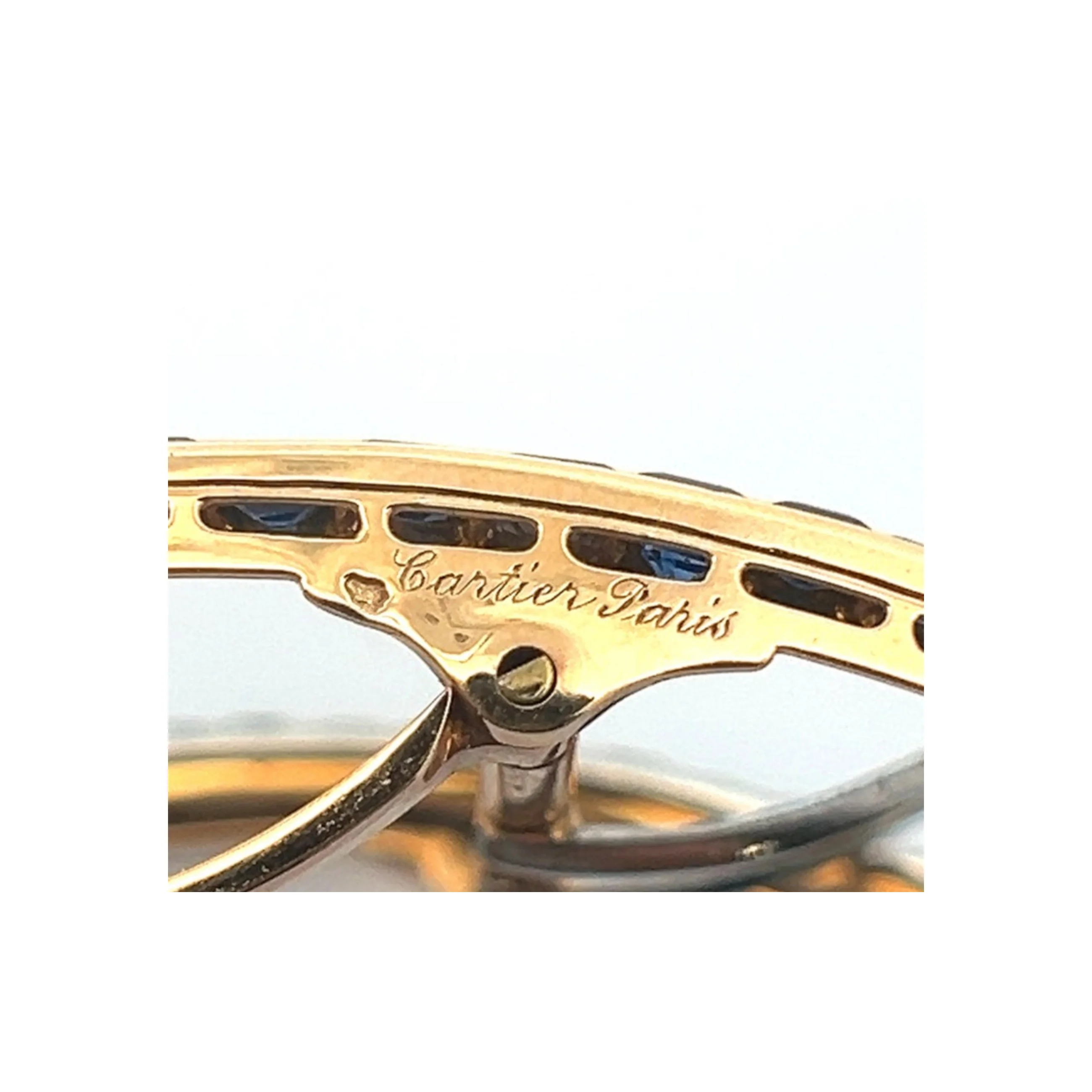 Cartier Art Deco Sapphire and Diamond Belt Buckle - Image 3