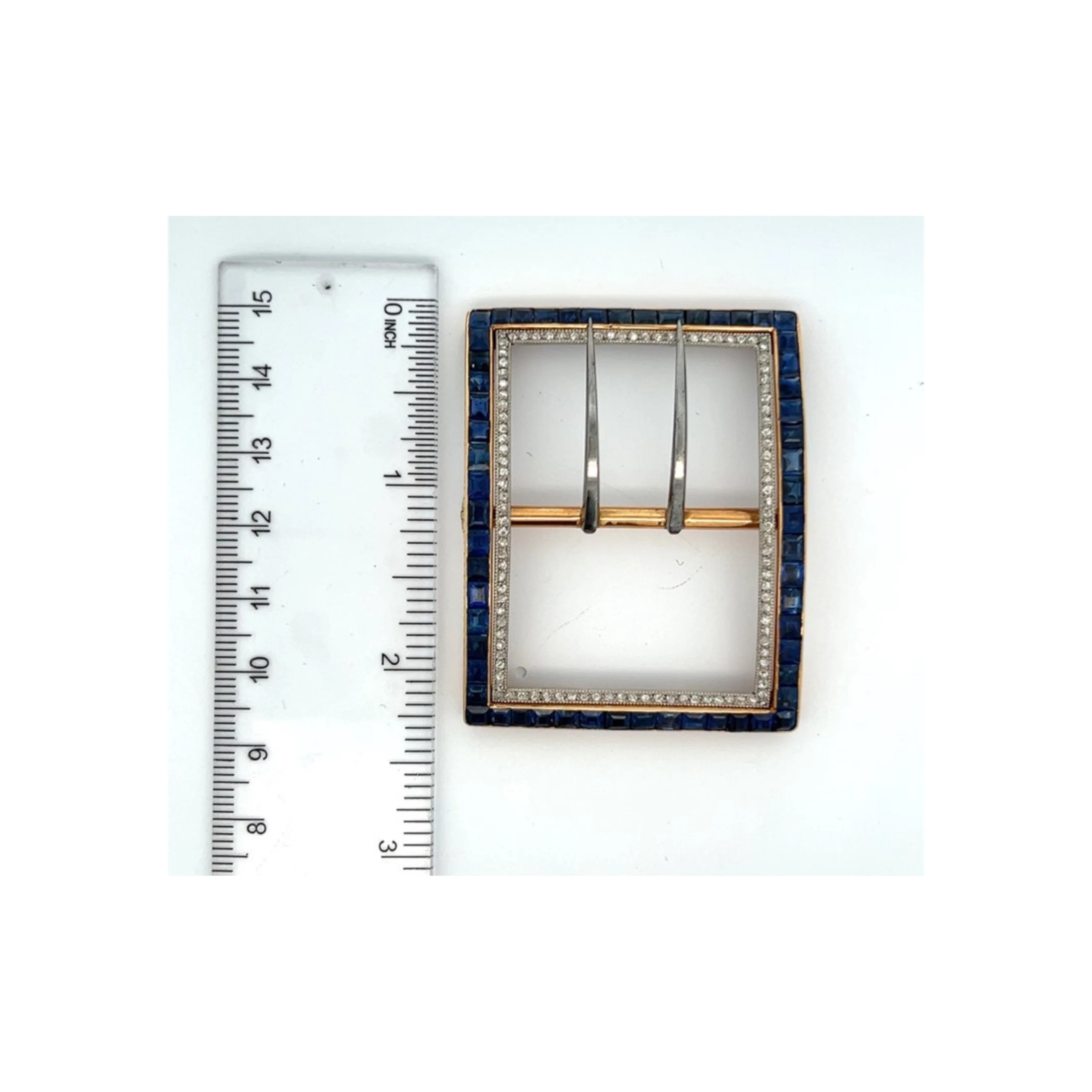 Cartier Art Deco Sapphire and Diamond Belt Buckle - Image 4