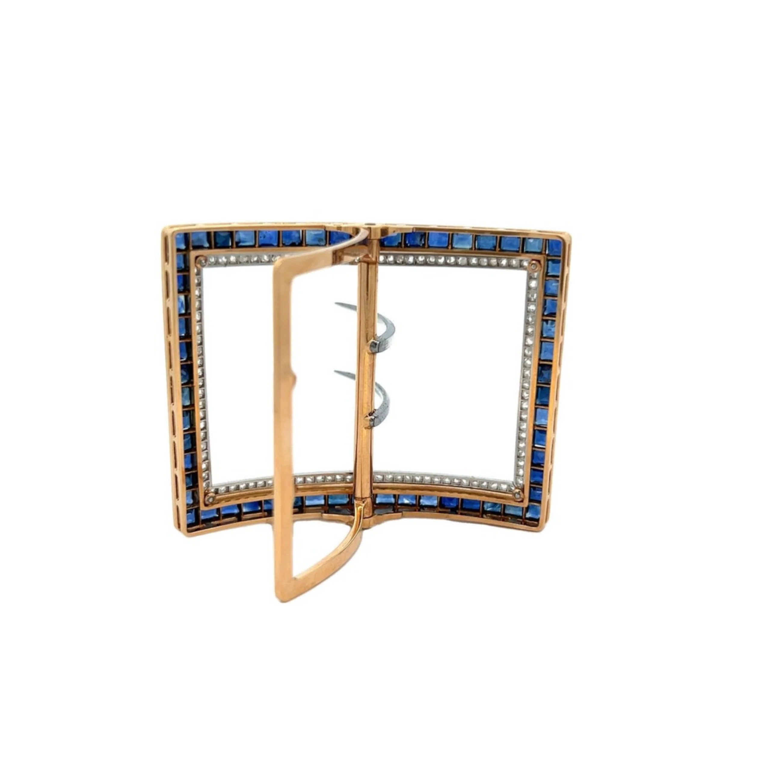 Cartier Art Deco Sapphire and Diamond Belt Buckle - Image 5