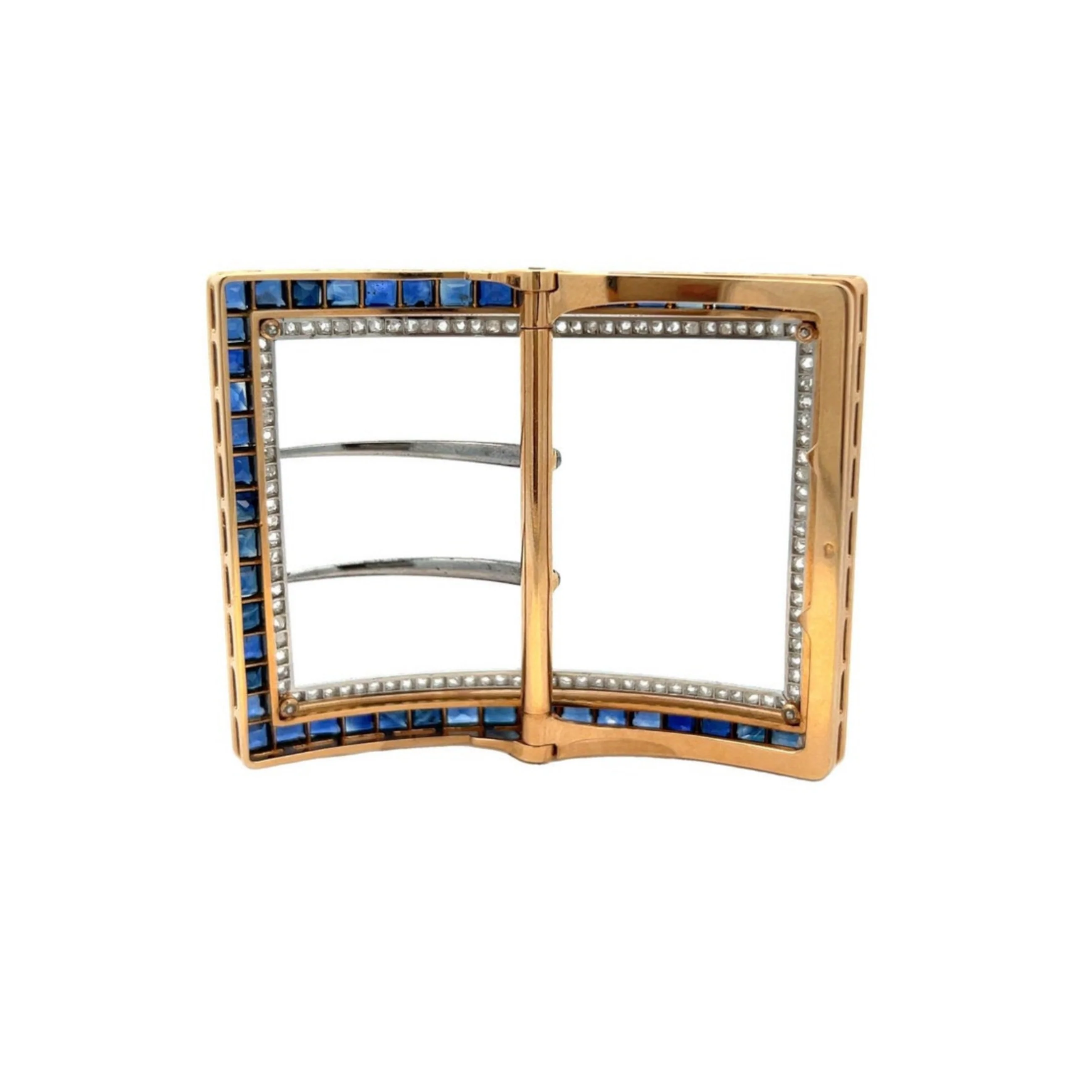 Cartier Art Deco Sapphire and Diamond Belt Buckle - Image 8