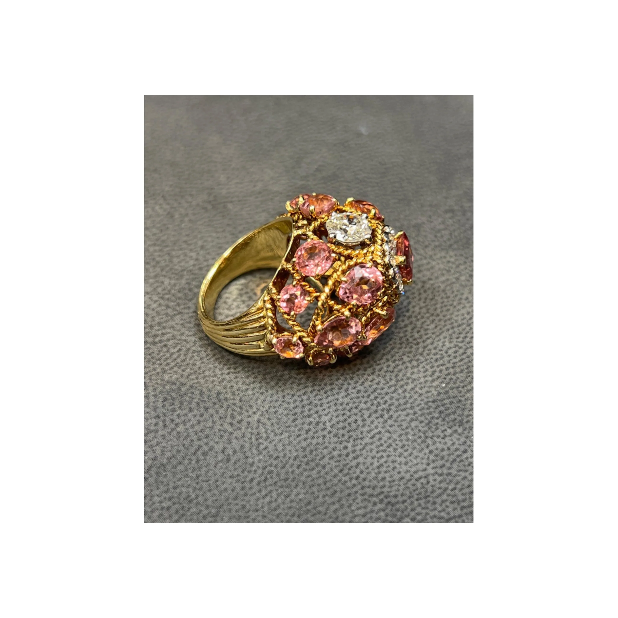 Cartier Tourmaline & Diamond Dome Cocktail Ring - Image 8