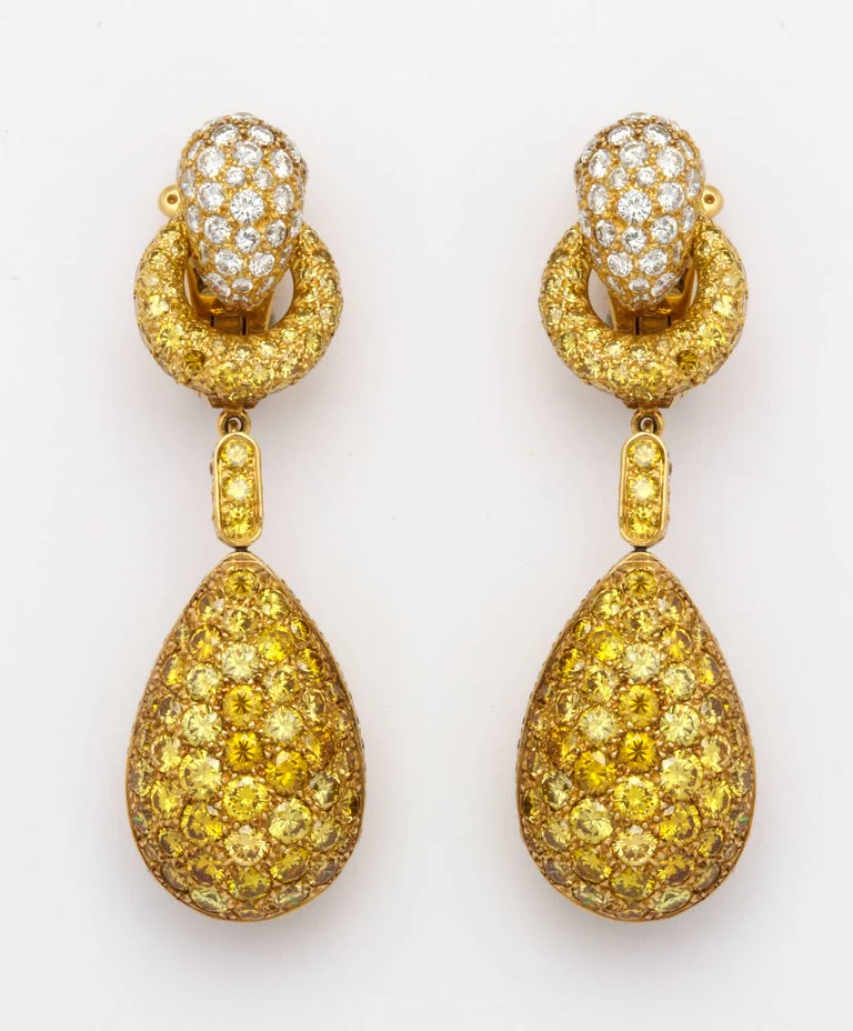 Intense Yellow Diamond Day and Night Earrings by Cartier - Image 3