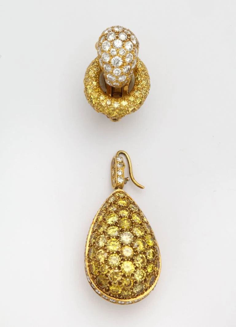 Intense Yellow Diamond Day and Night Earrings by Cartier - Image 4